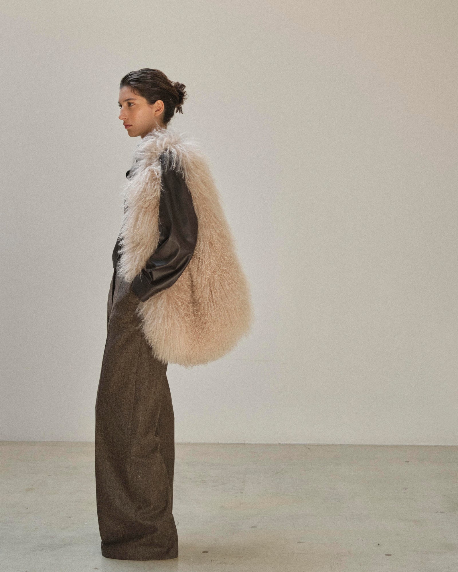 Yves Salomon イブサロモン カシミア ラビットファー アームカバー Yves Salomon イブサロモン カシミア ラビットファー アームカバー