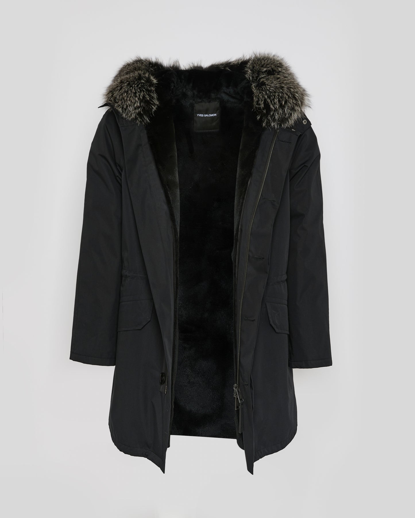 Iconic parka in technical cotton with fox and rabbit fur - Yves Salomon