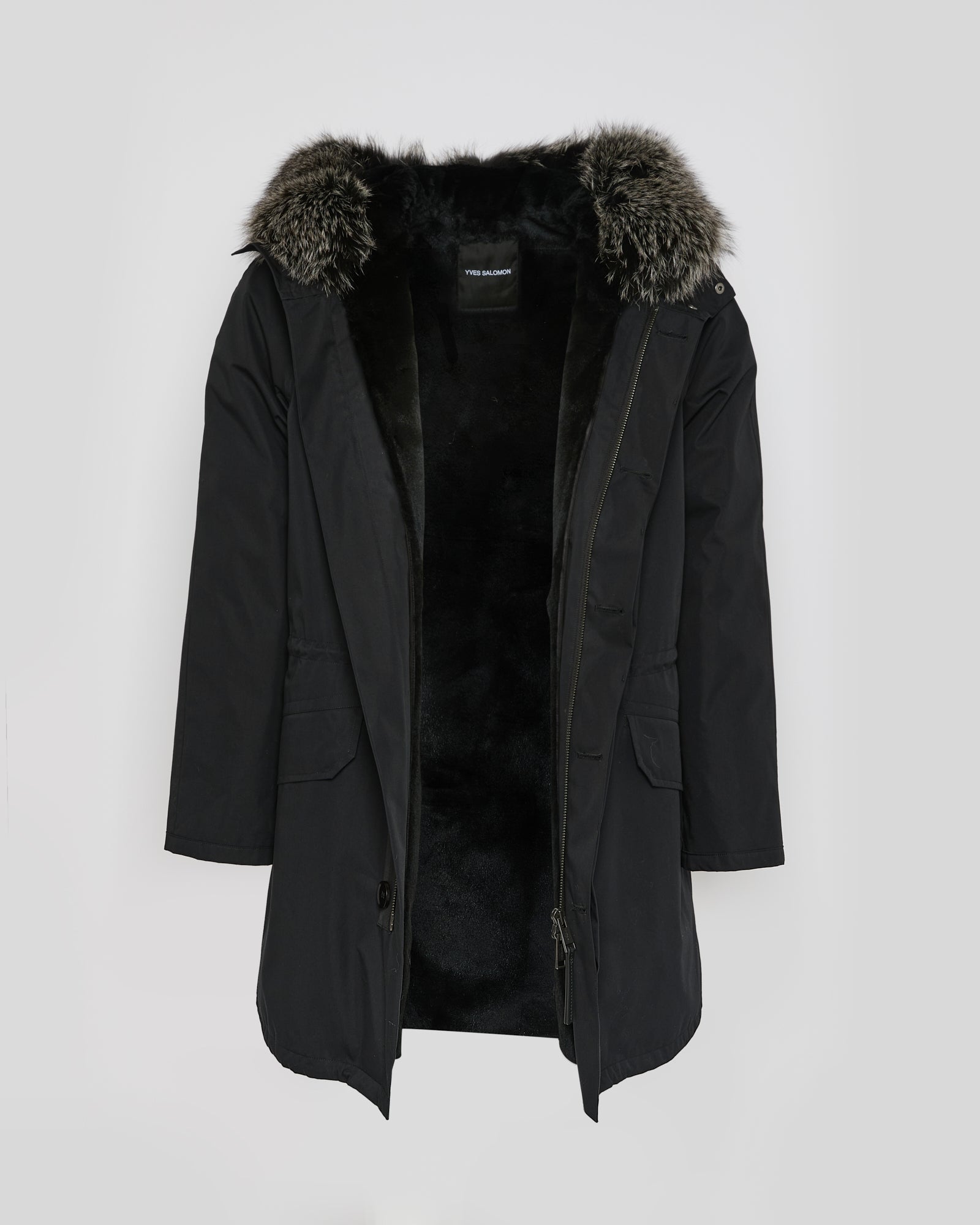 Iconic parka in technical cotton with fox and rabbit fur - Yves Salomon