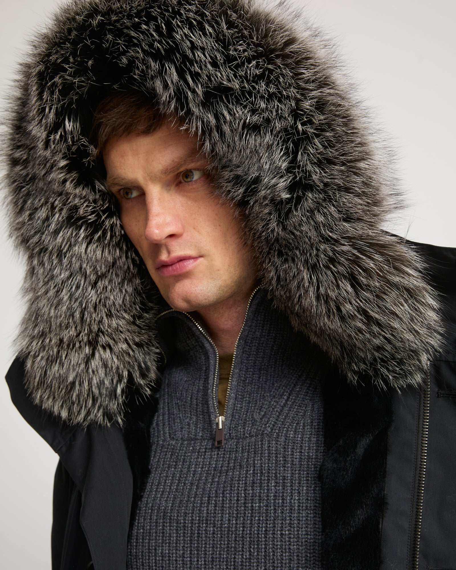 Iconic parka in technical cotton with fox and rabbit fur - Yves Salomon