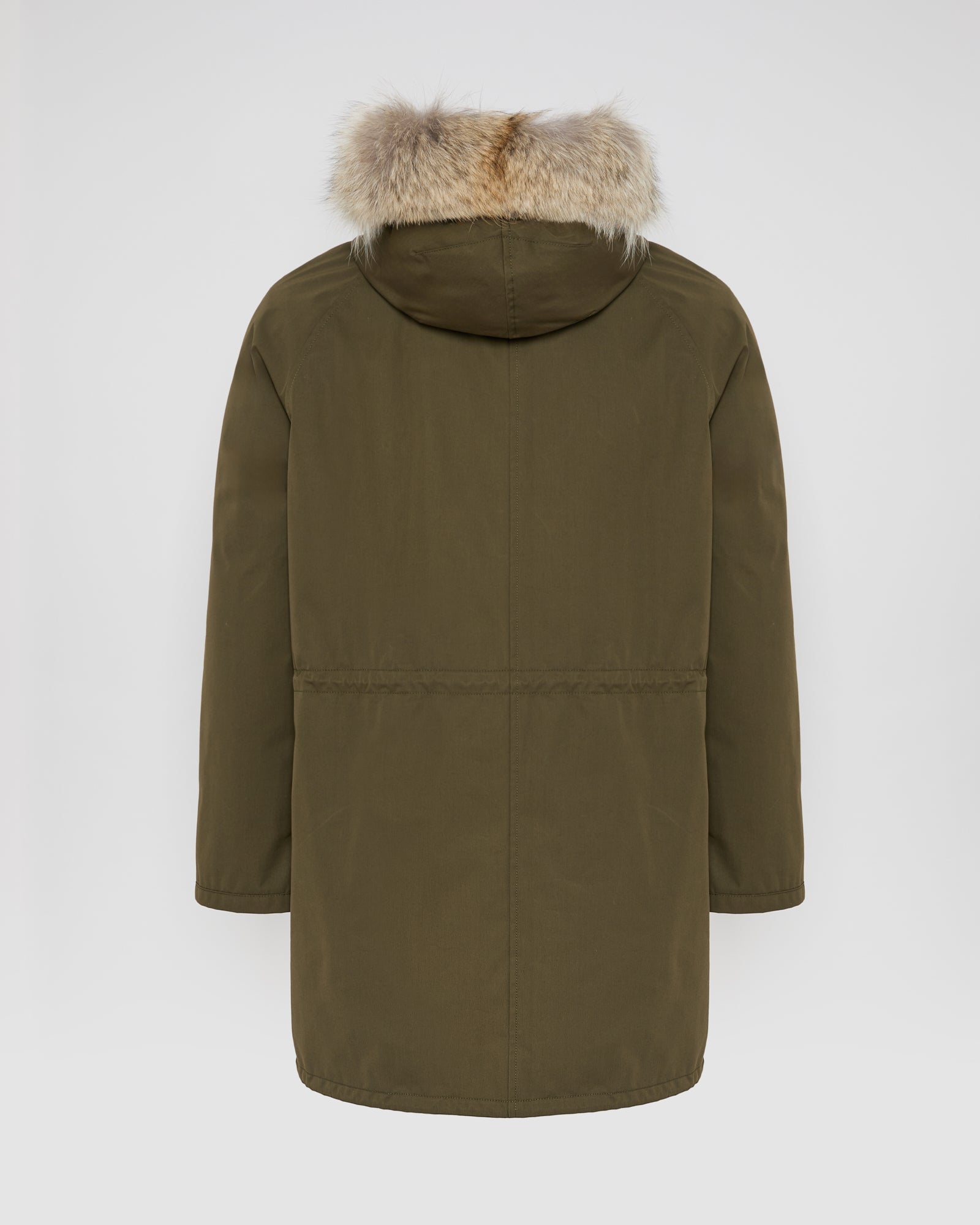Long Iconic parka in technical cotton with coyote and rabbit fur - Yves Salomon