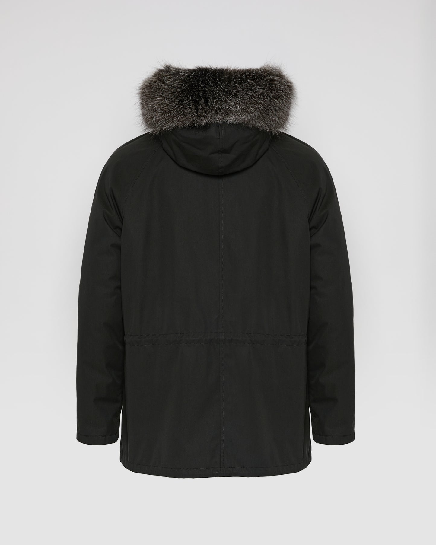 Short Iconic Parka In waterproof Cotton Blend with Fox Fur and Rabbit Fur - Yves Salomon