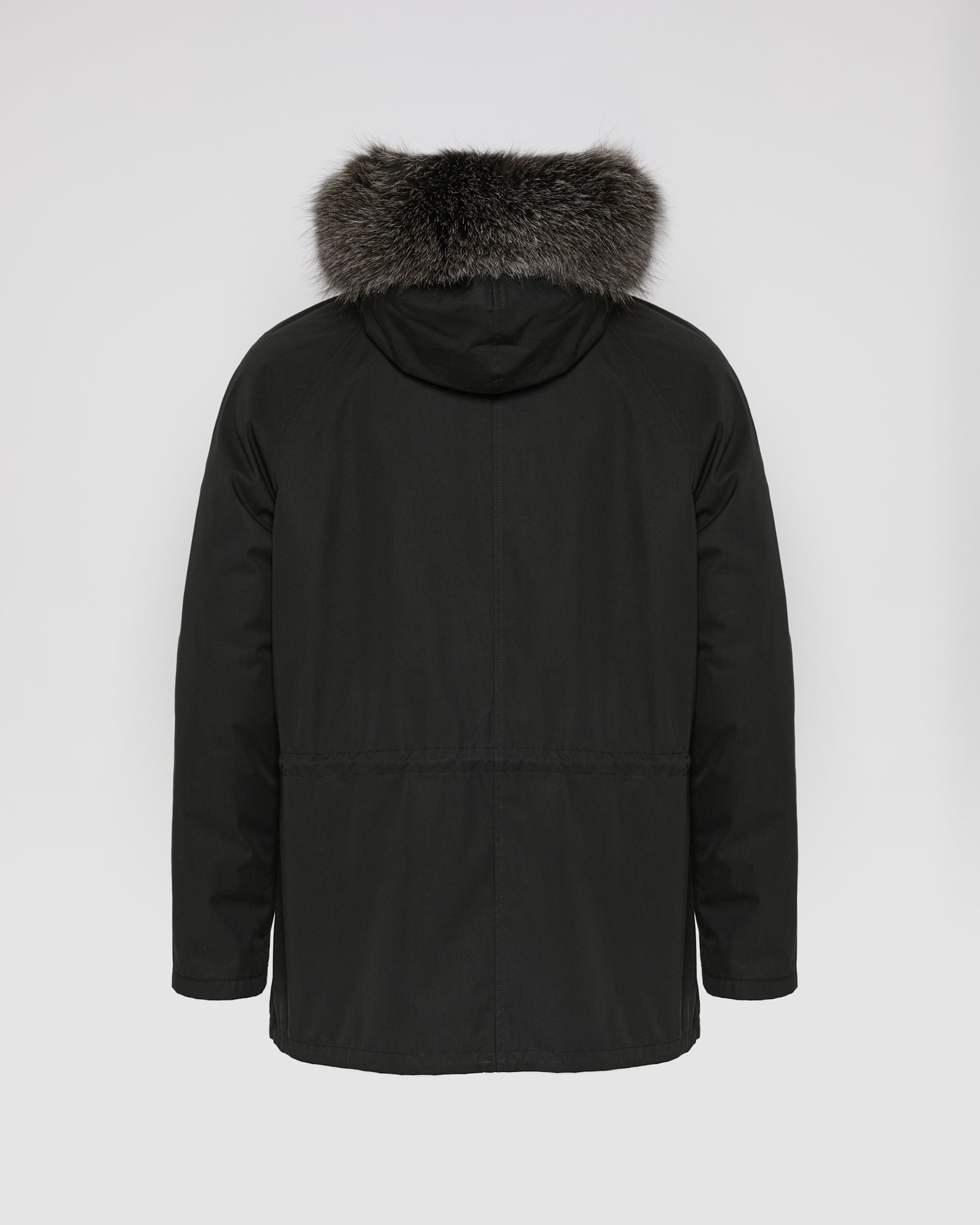 Short Iconic Parka In waterproof Cotton Blend with Fox Fur and Rabbit Fur - Yves Salomon