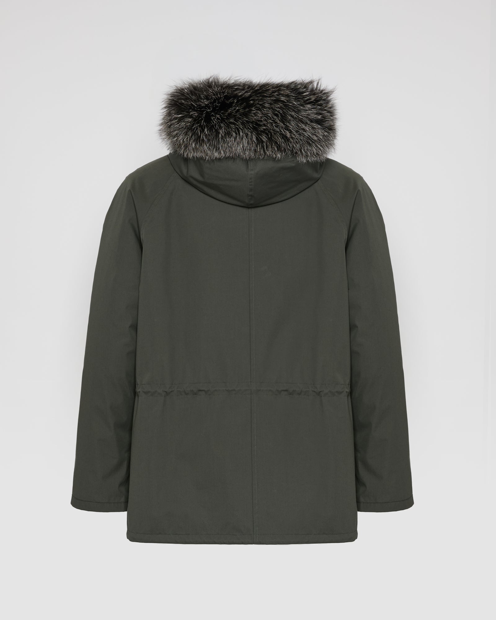 Short Iconic Parka In waterproof Cotton Blend with Fox Fur and Rabbit Fur - Yves Salomon