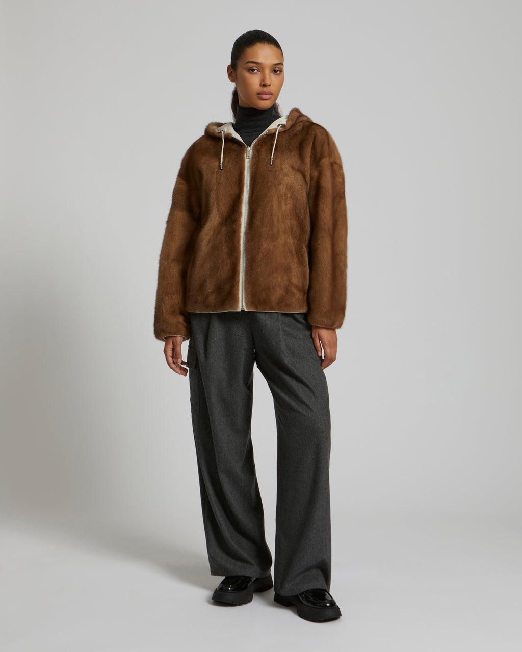 Yves salomon hot sale mink jacket