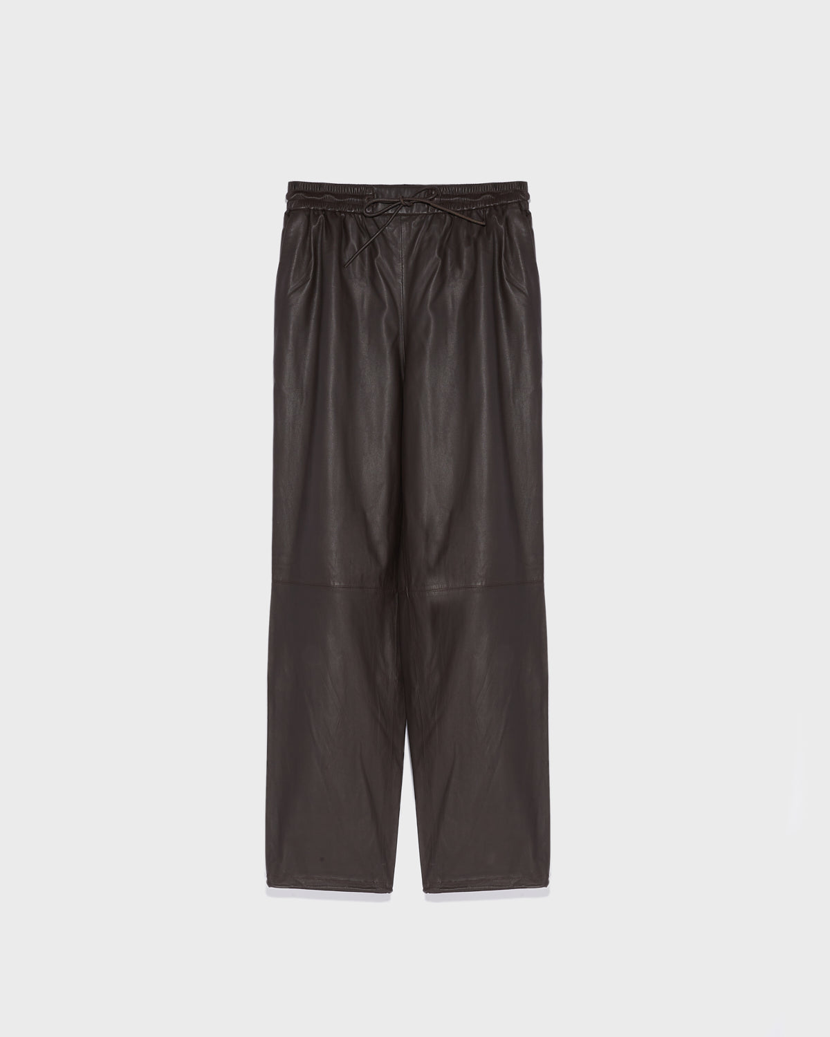 Lamb leather joggers - brown - Yves Salomon – Yves Salomon US