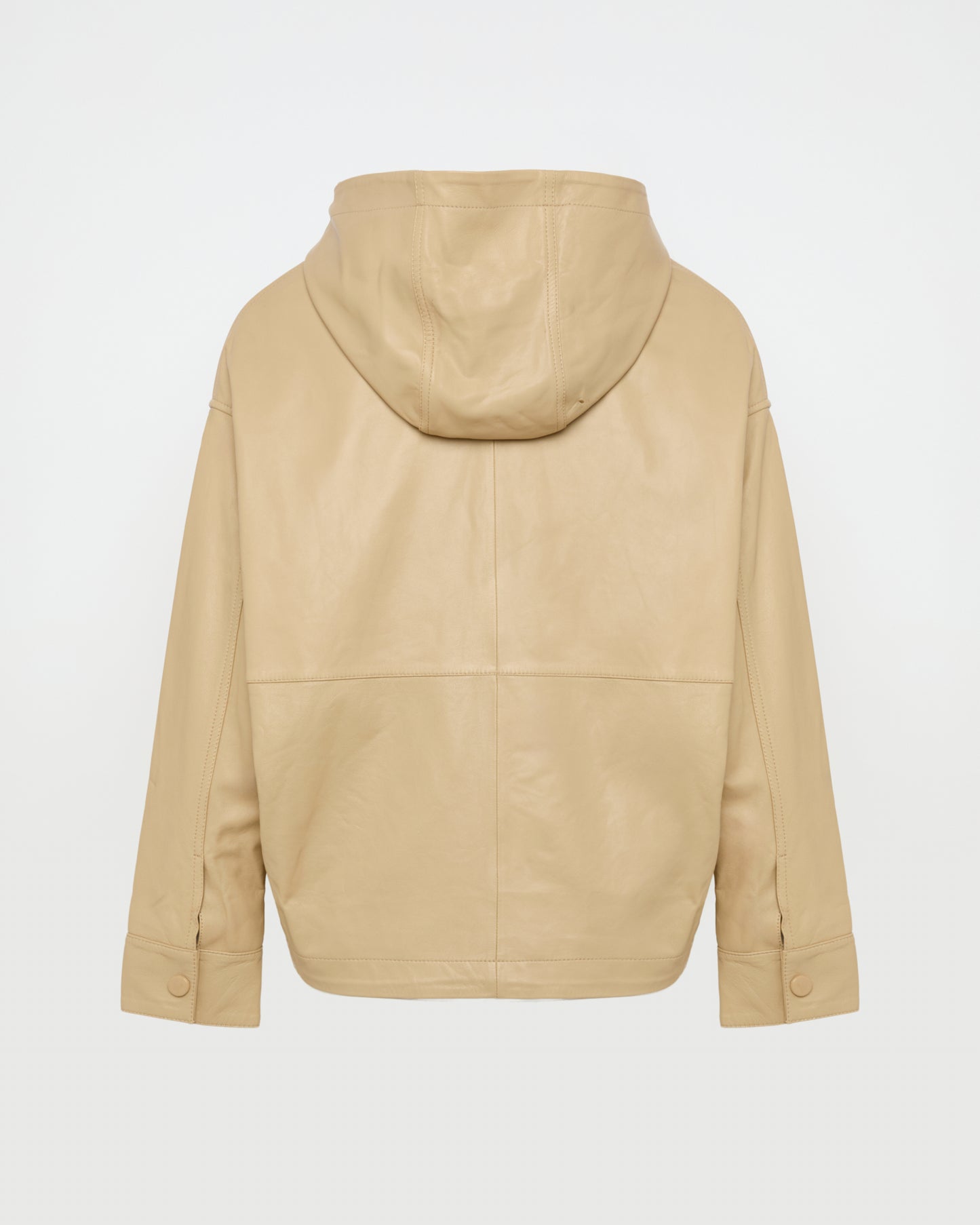Hoodie jacket in lamb leather -Yves Salomon