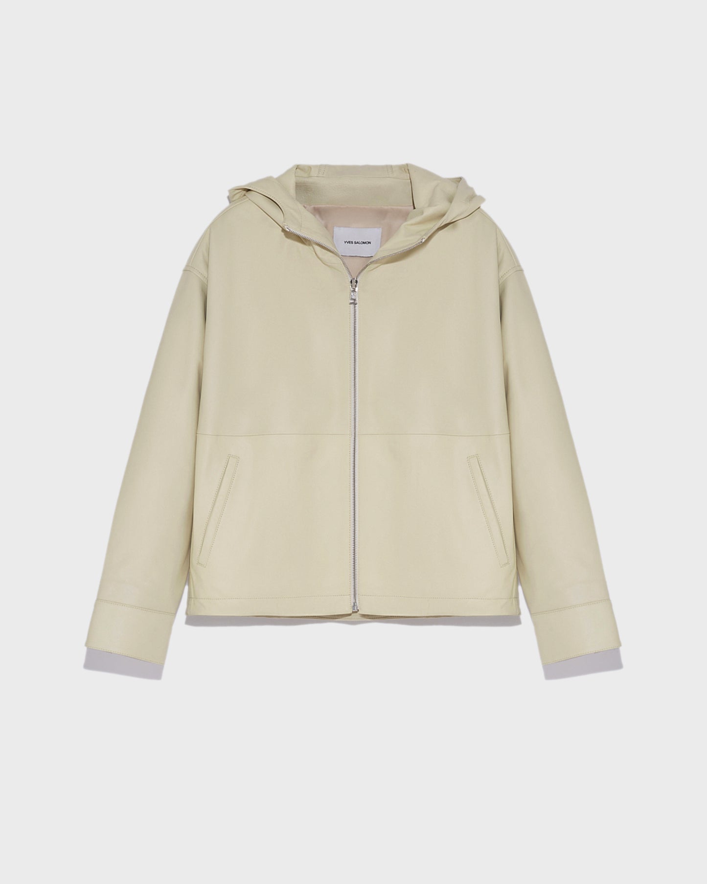 Hoodie jacket in lamb leather -Yves Salomon
