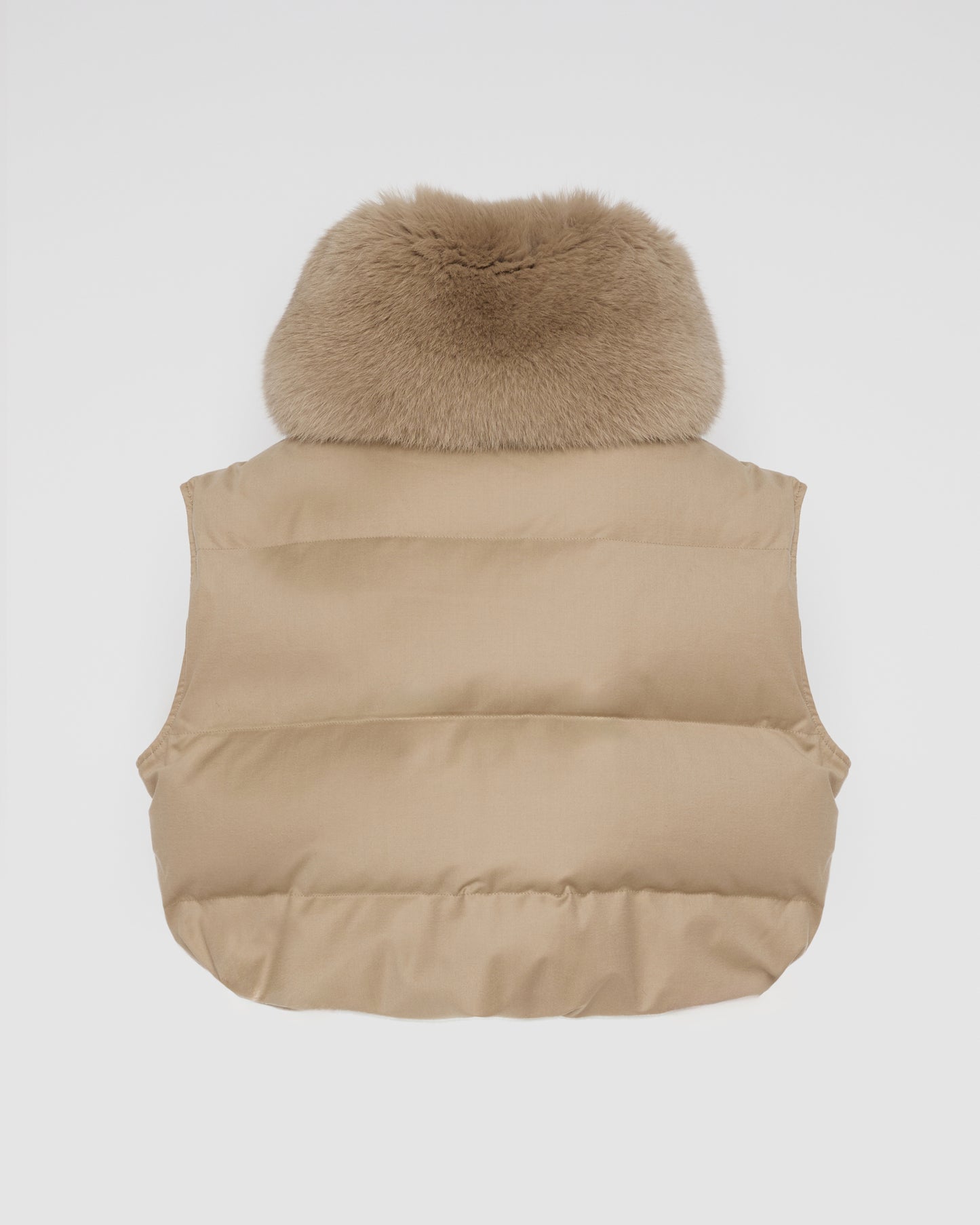 Flannel gilet with fox fur collar - Yves Salomon