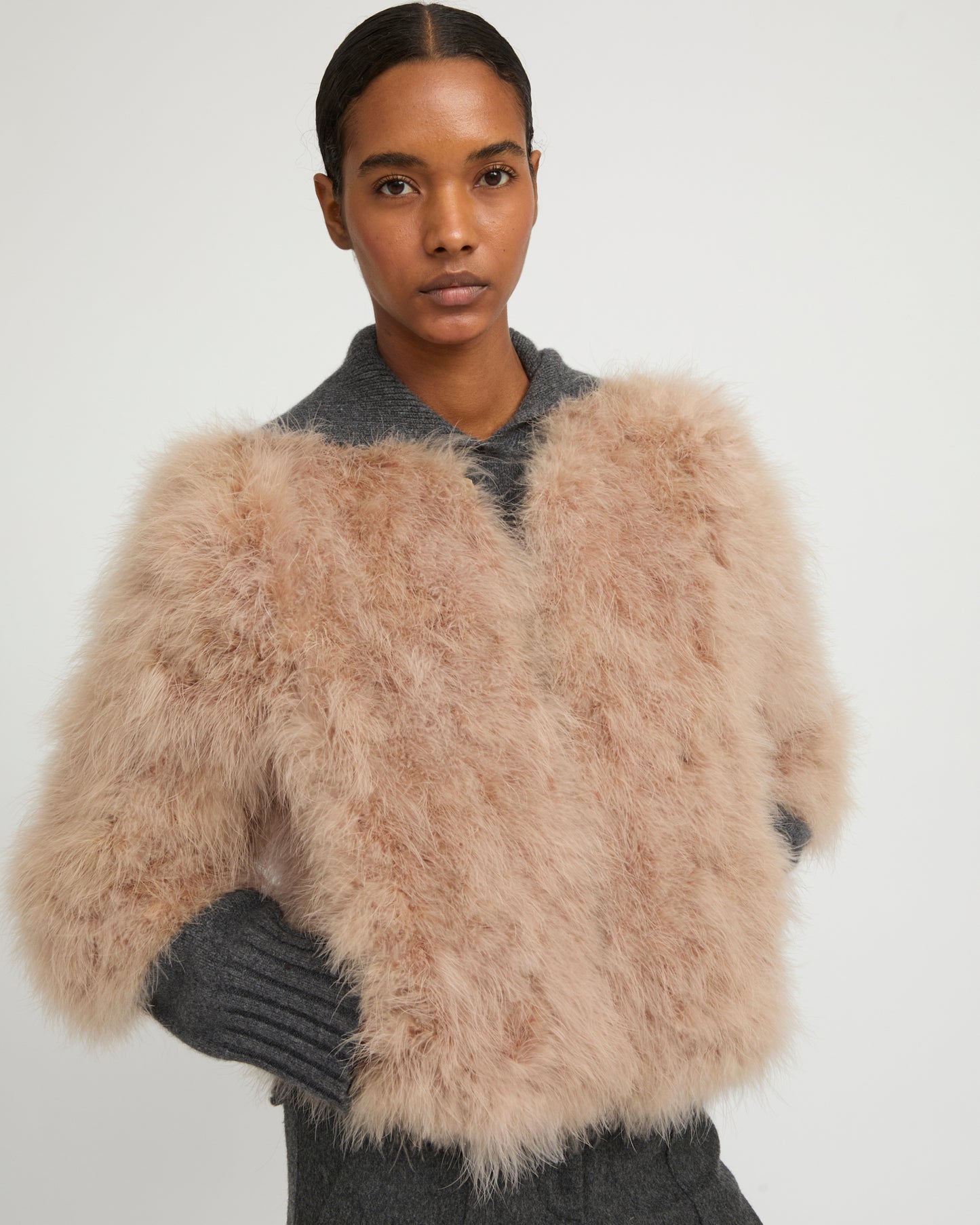 Short feather jacket - Yves Salomon