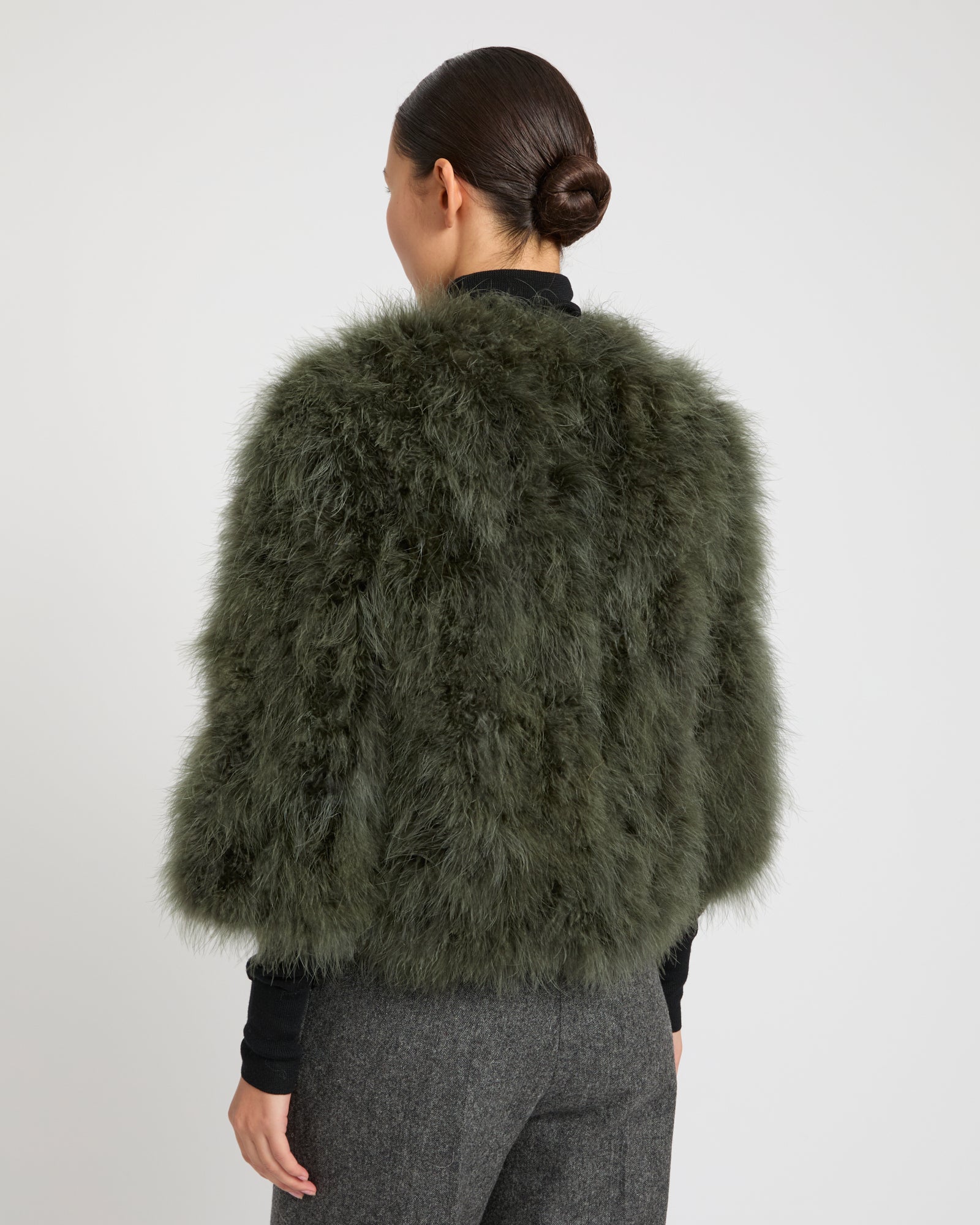 Short feather jacket -Yves Salomon