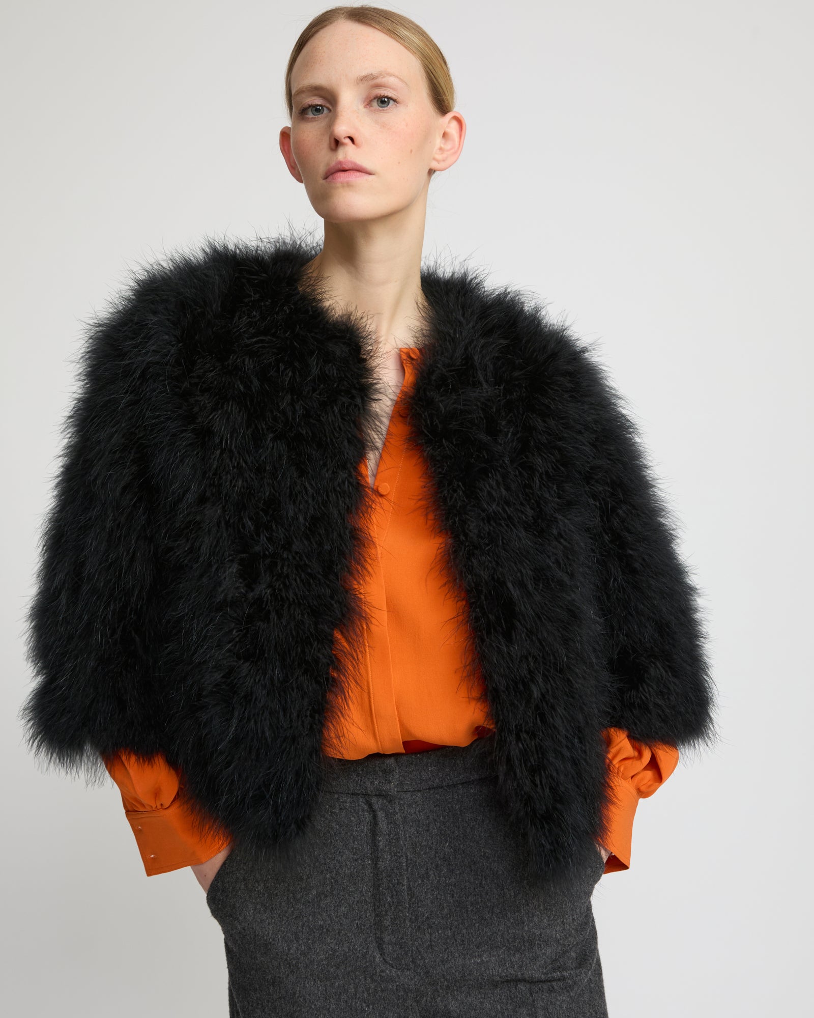 Short feather jacket - Yves Salomon