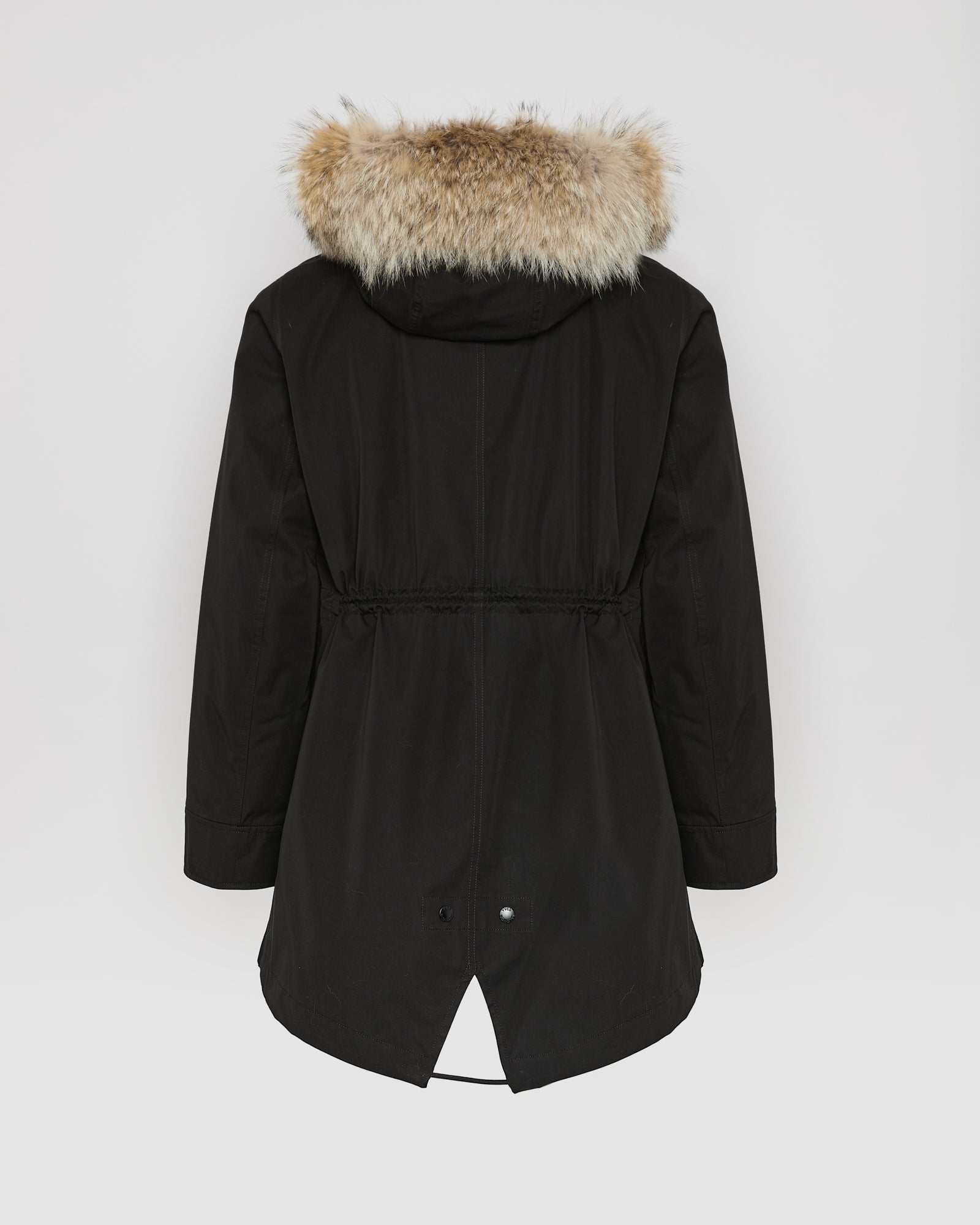 Short parka in technical fabric, rabbit and coyote fur - Yves Salomon