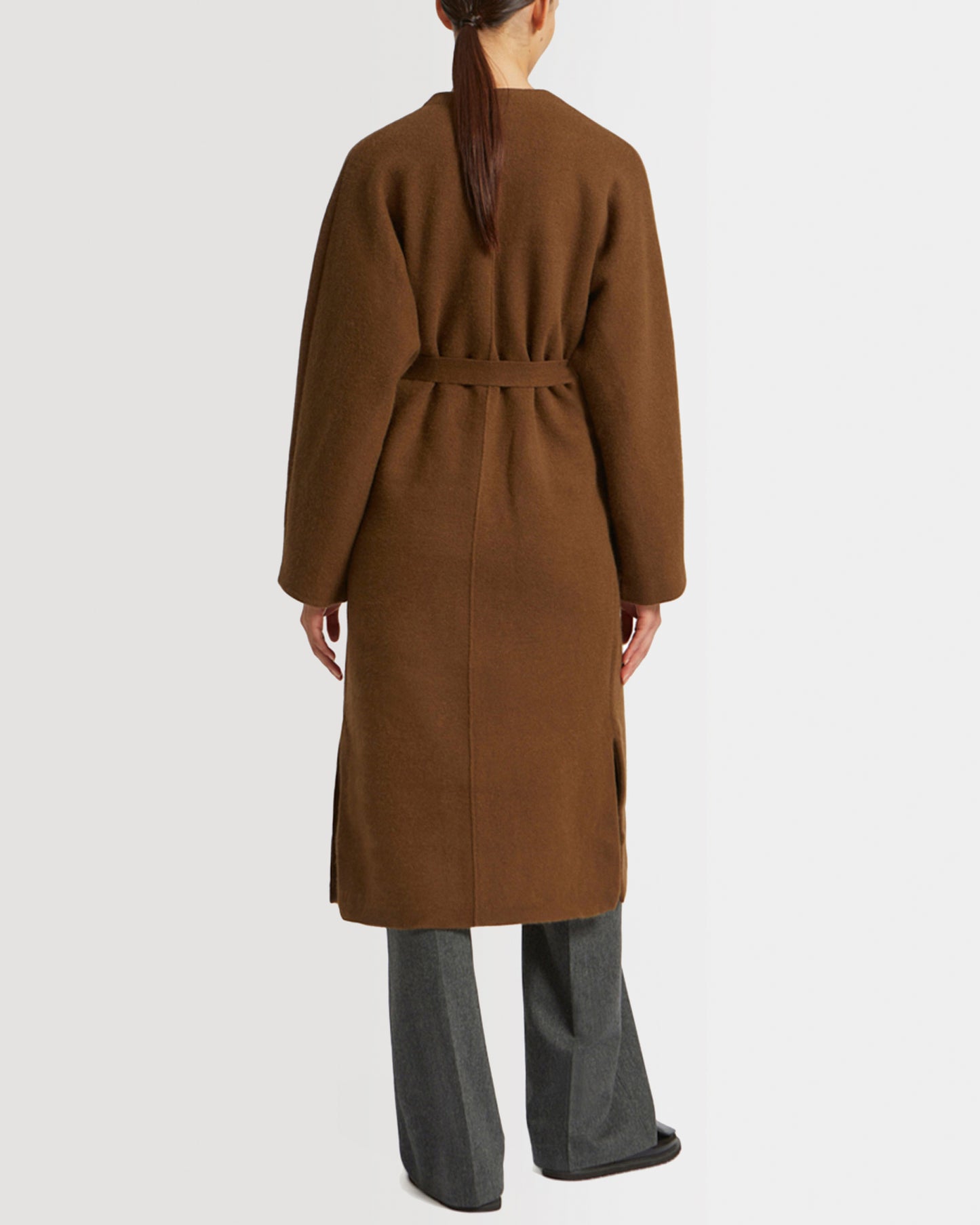 Balck Friday 2025 - Yves Salomon - Long knit cardigan with mink fur over-pockets