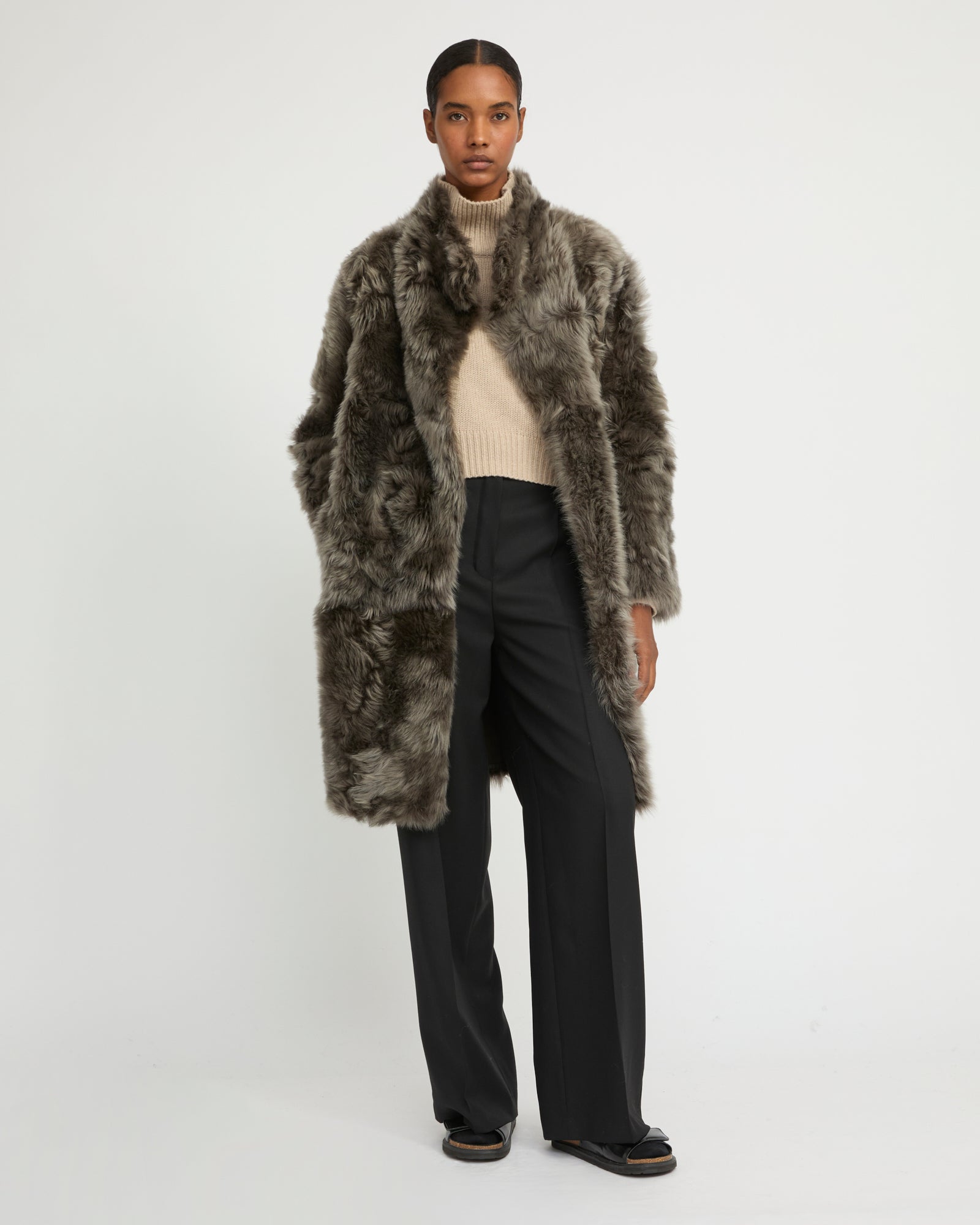 Reversible coat in Toscana lambskin - Yves Salomon