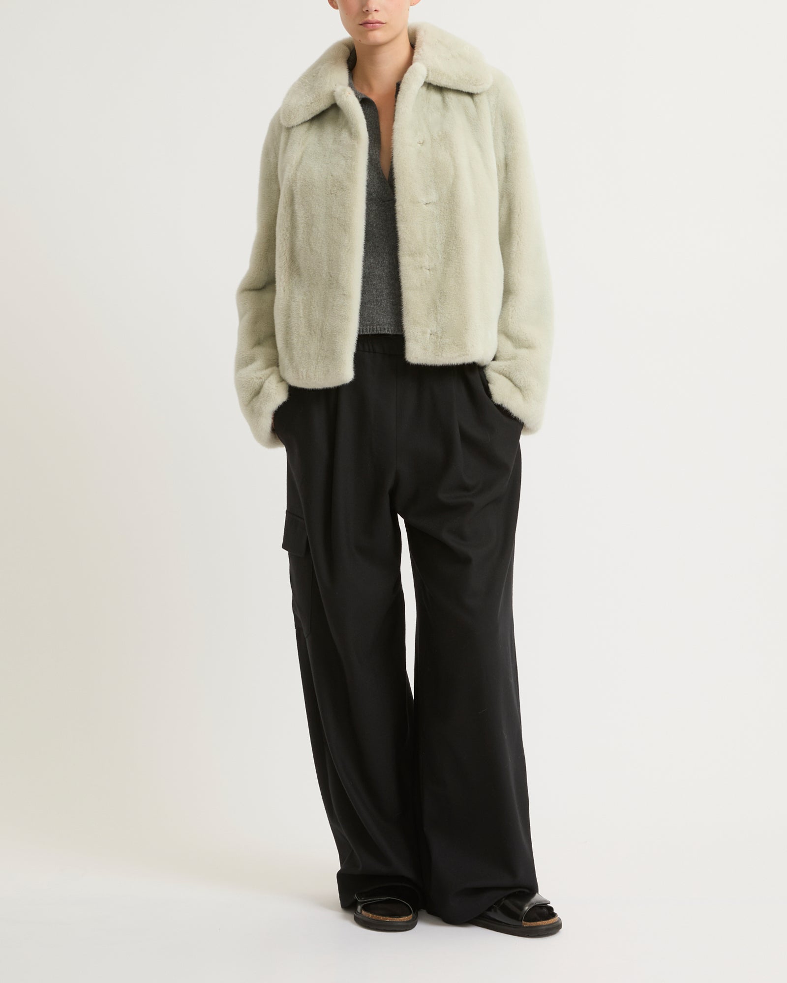 SACA MINK ランチドミンク ショートジャケット SACA MINK ランチドミンク ショートジャケット