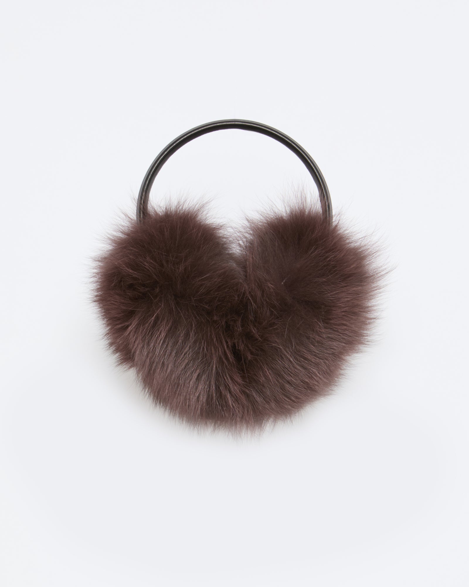 Fox fur earmuffs - burgundy - Yves Salomon – Yves Salomon US
