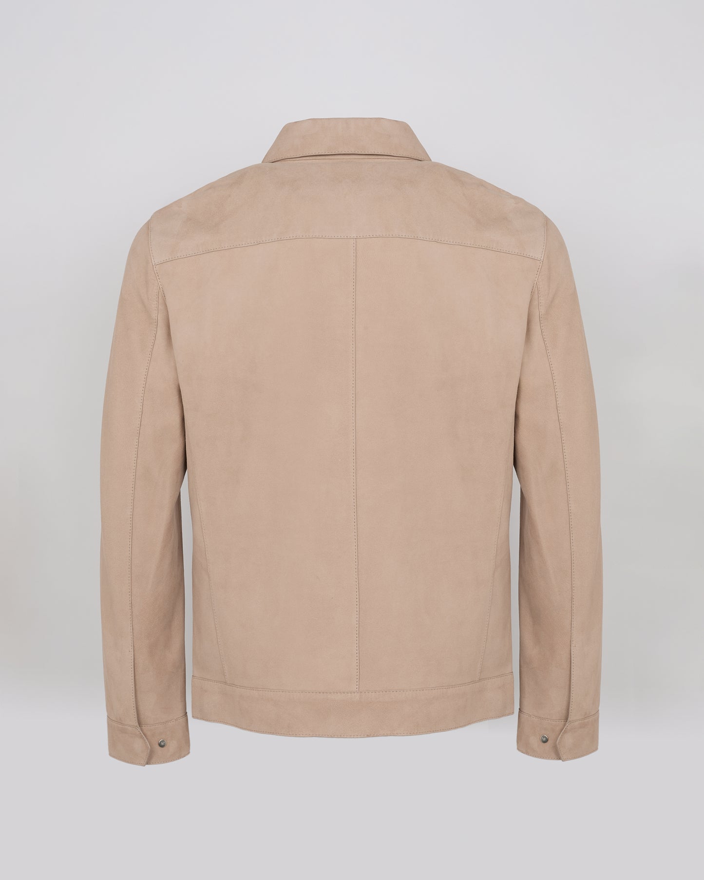Double-sided velour leather jacket with nappa reverse -Yves Salomon