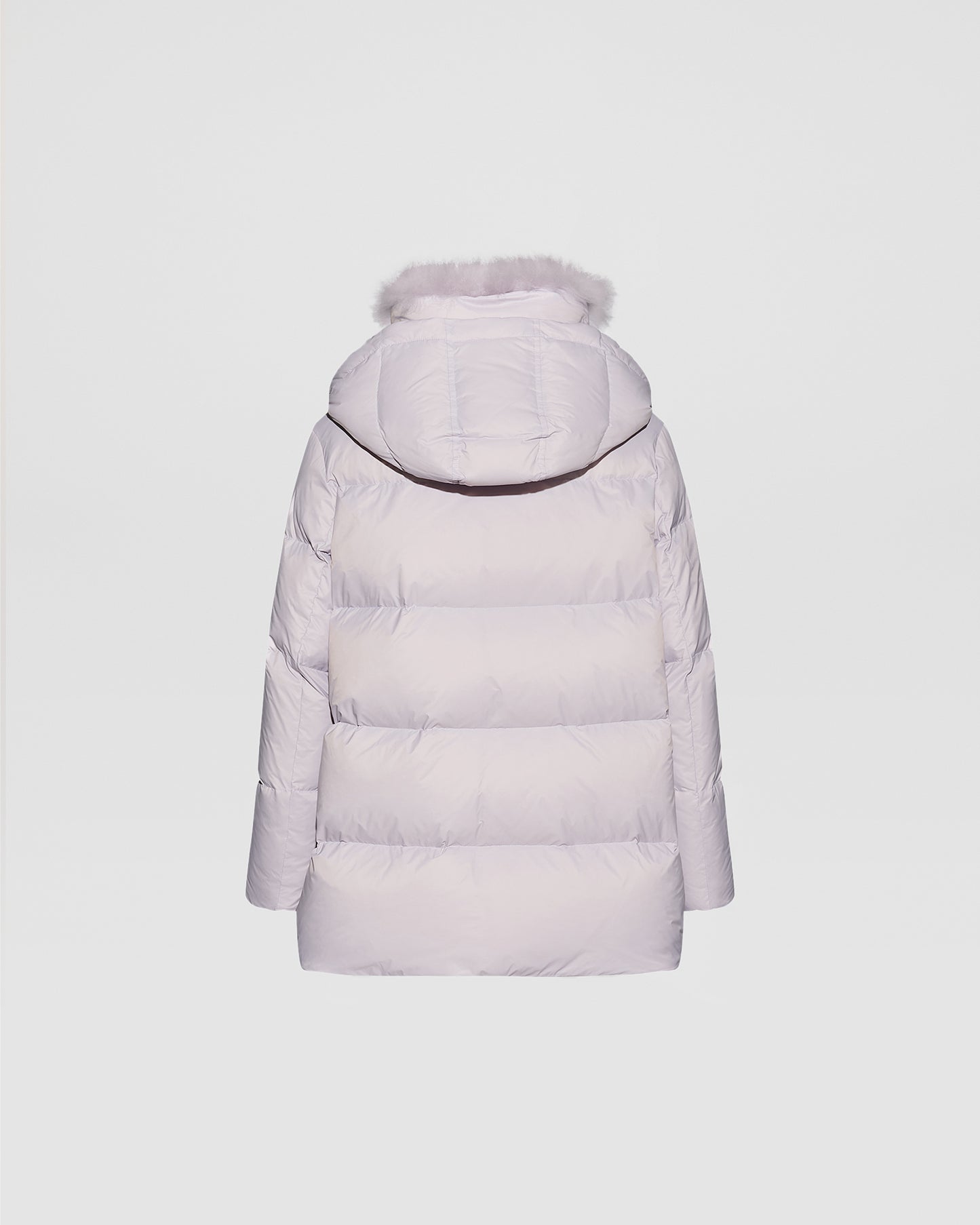 Iconic "A" line down jacket with lambswool collar - Yves Salomon