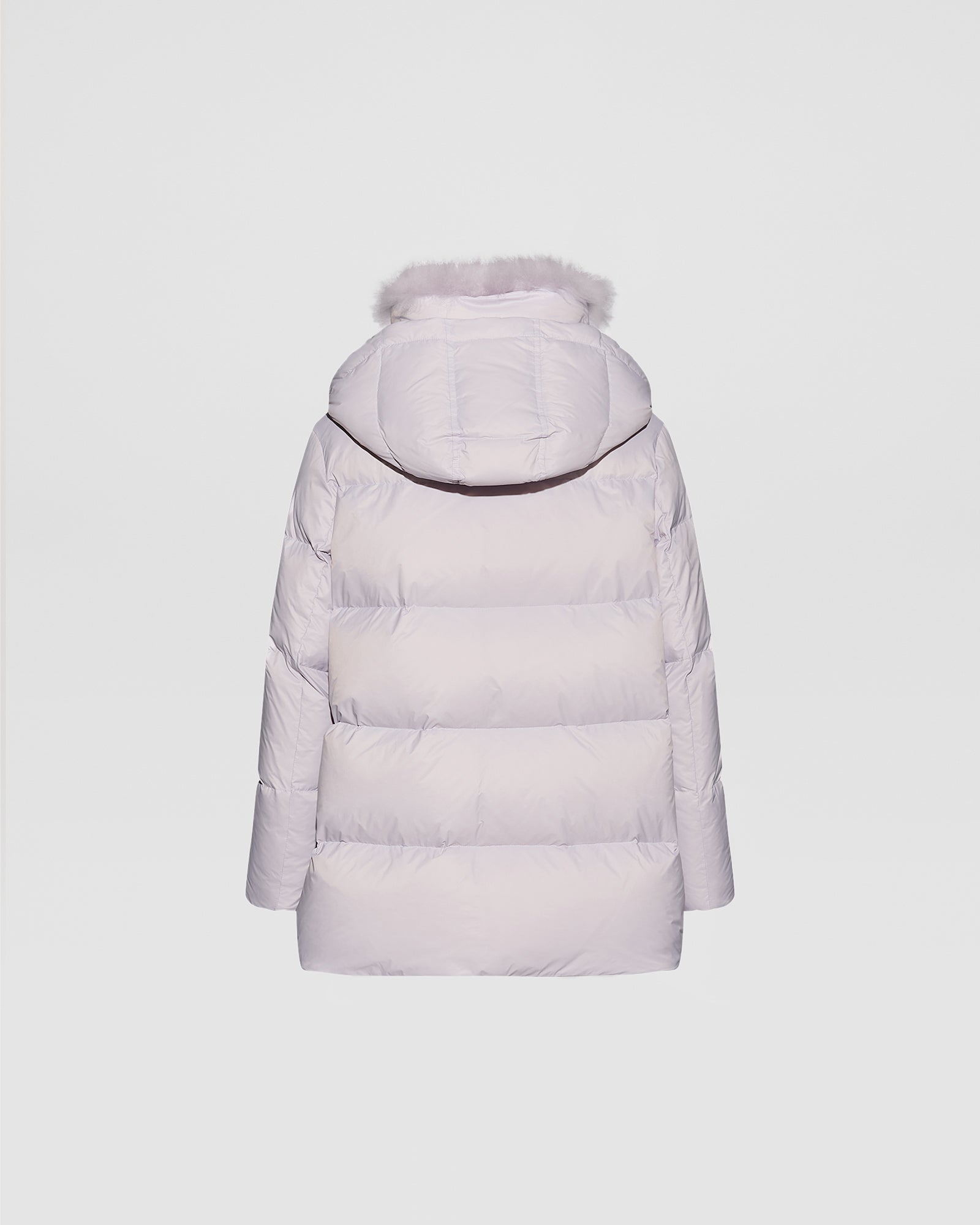 Iconic "A" line down jacket with lambswool collar - Yves Salomon