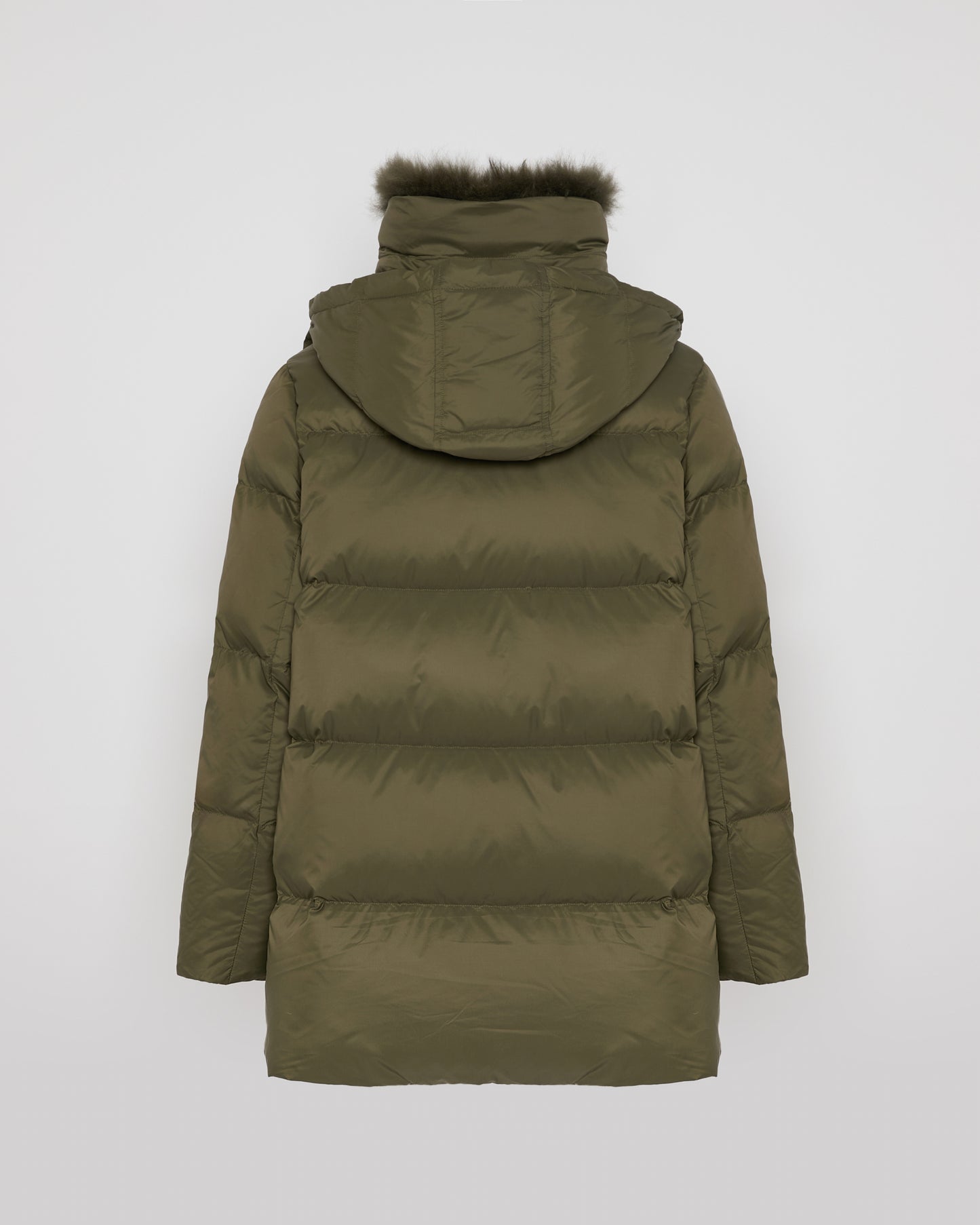 Iconic "A" line down jacket with lambswool collar - Yves Salomon