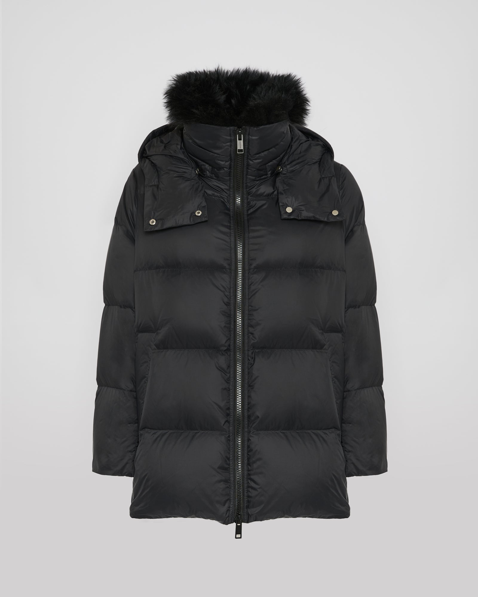 Iconic "A" line down jacket with lambswool collar - Yves Salomon