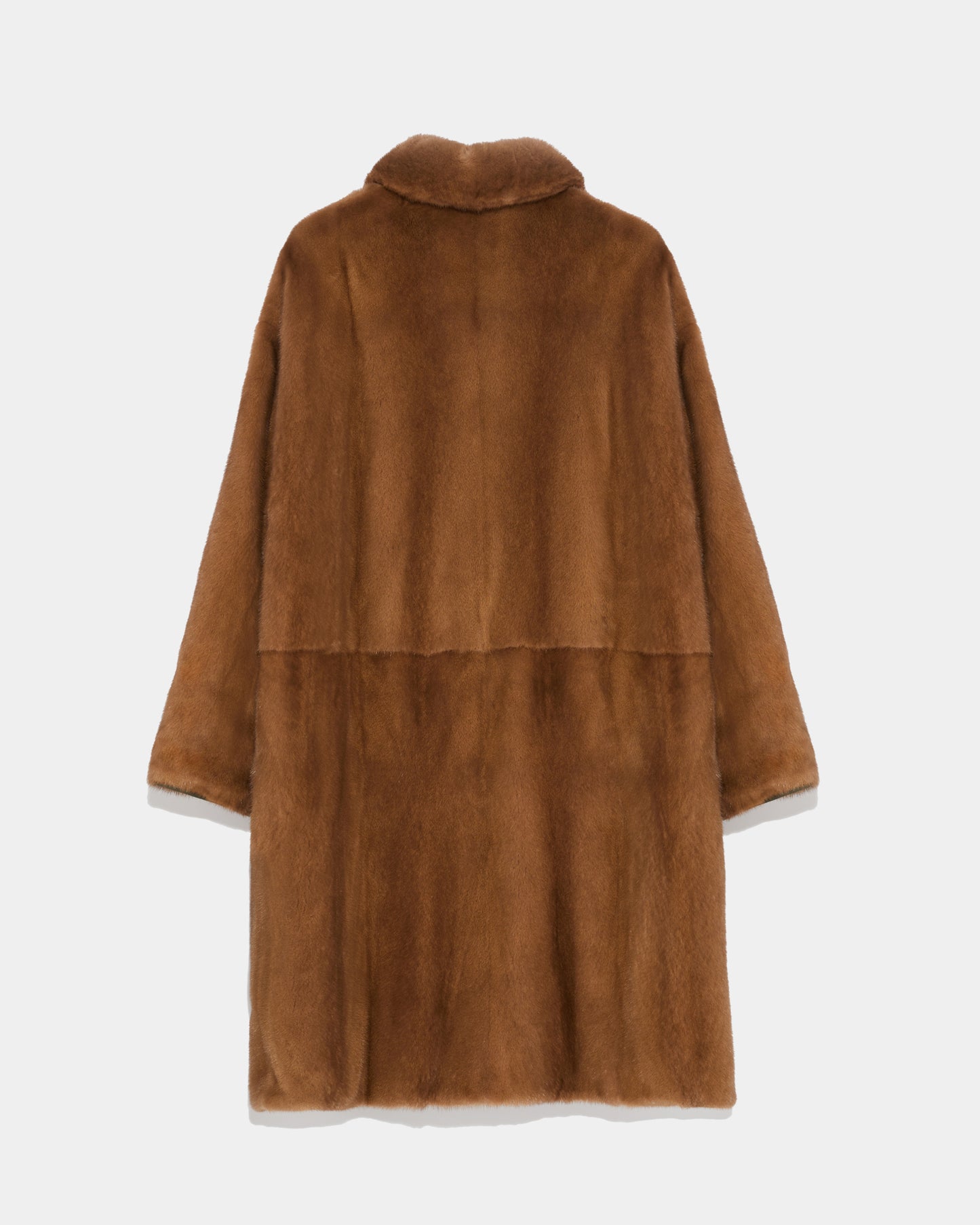 Reversible coat in water-repellent technical fabric and mink fur -Yves Salomon