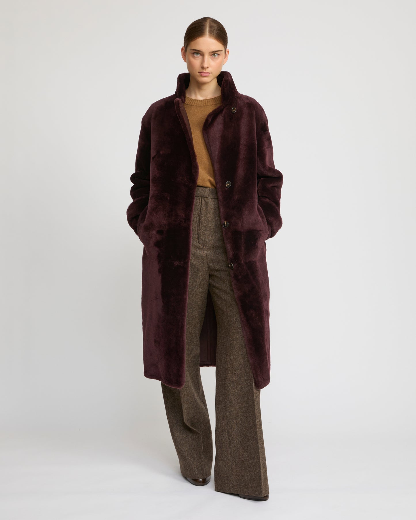 Officer coat in merino - Yves Salomon