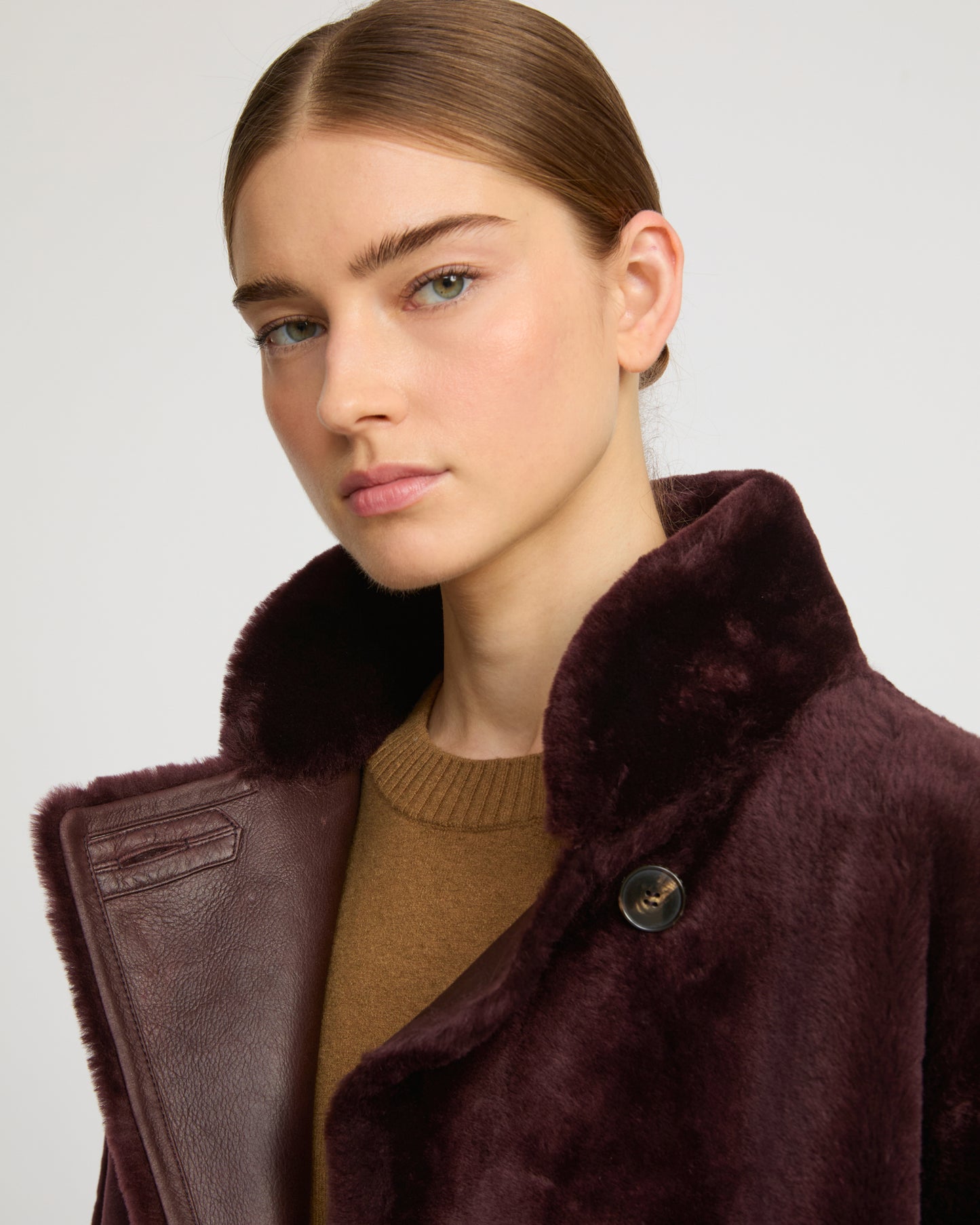 Officer coat in merino - Yves Salomon