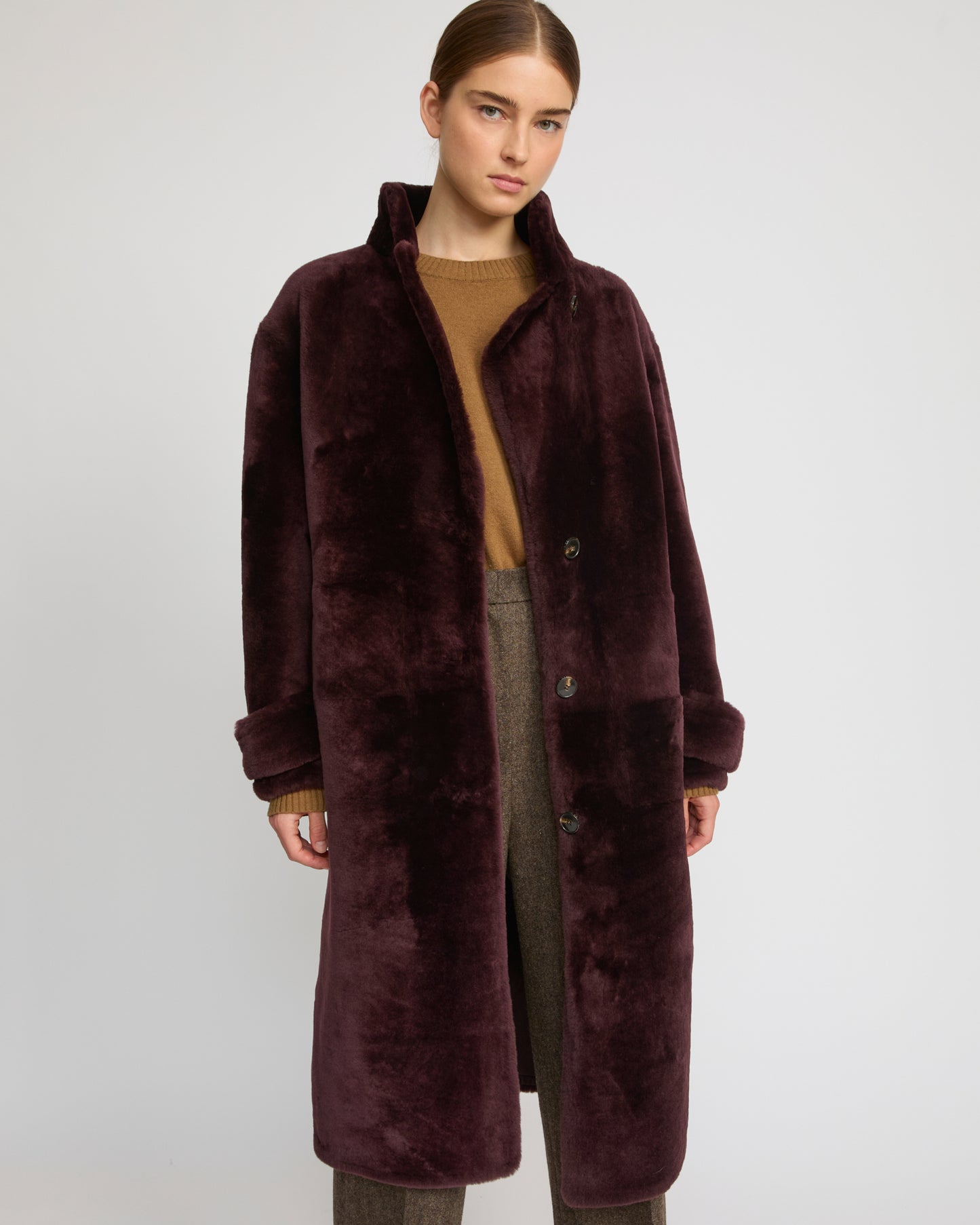 Officer coat in merino - Yves Salomon