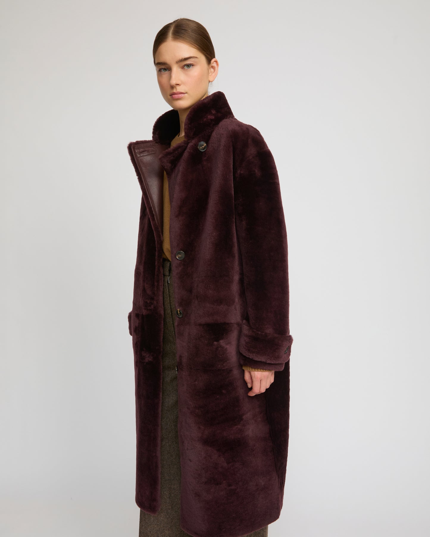 Officer coat in merino - Yves Salomon