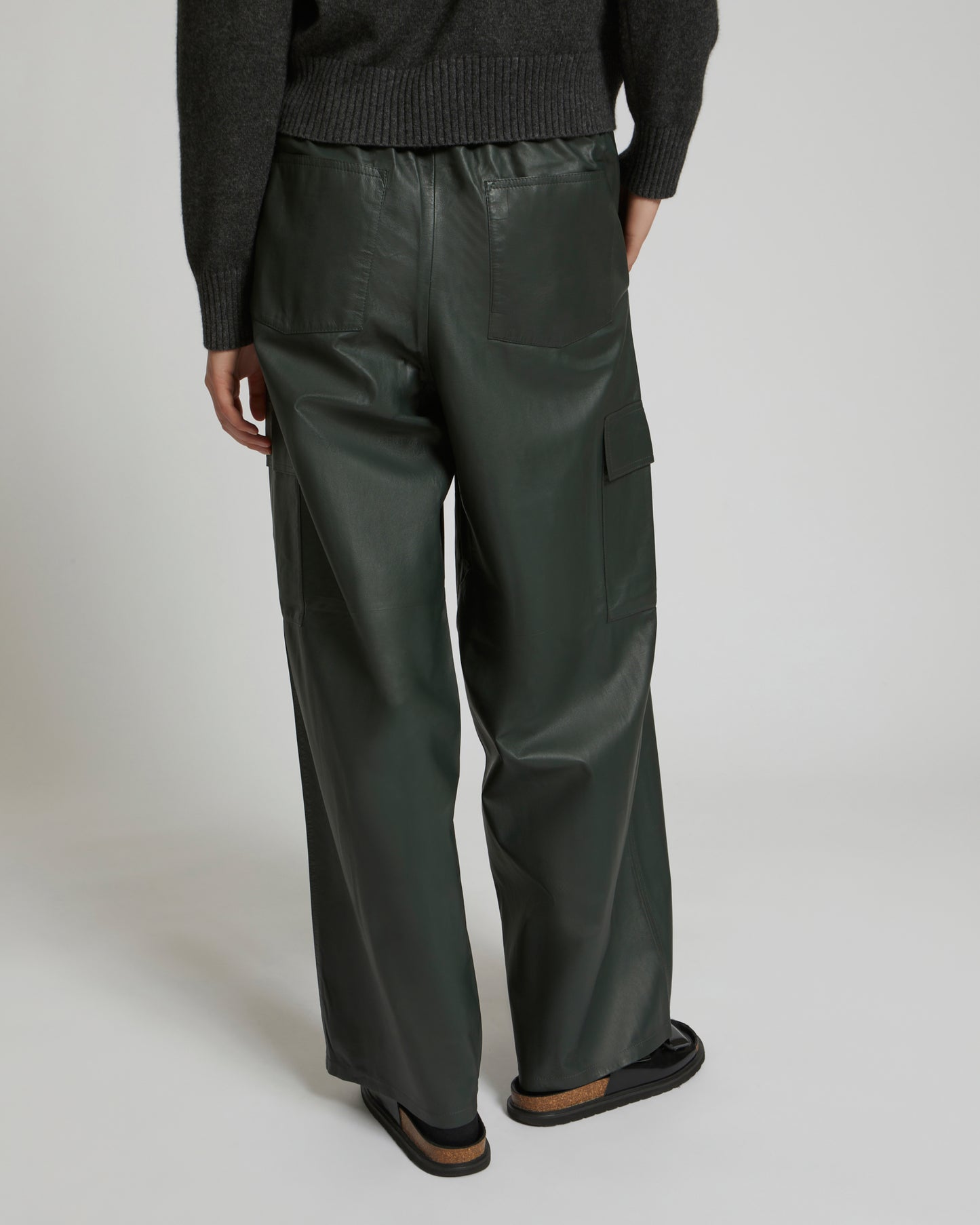 Balck Friday 2025 - Yves Salomon - Cargo trousers in lamb leather