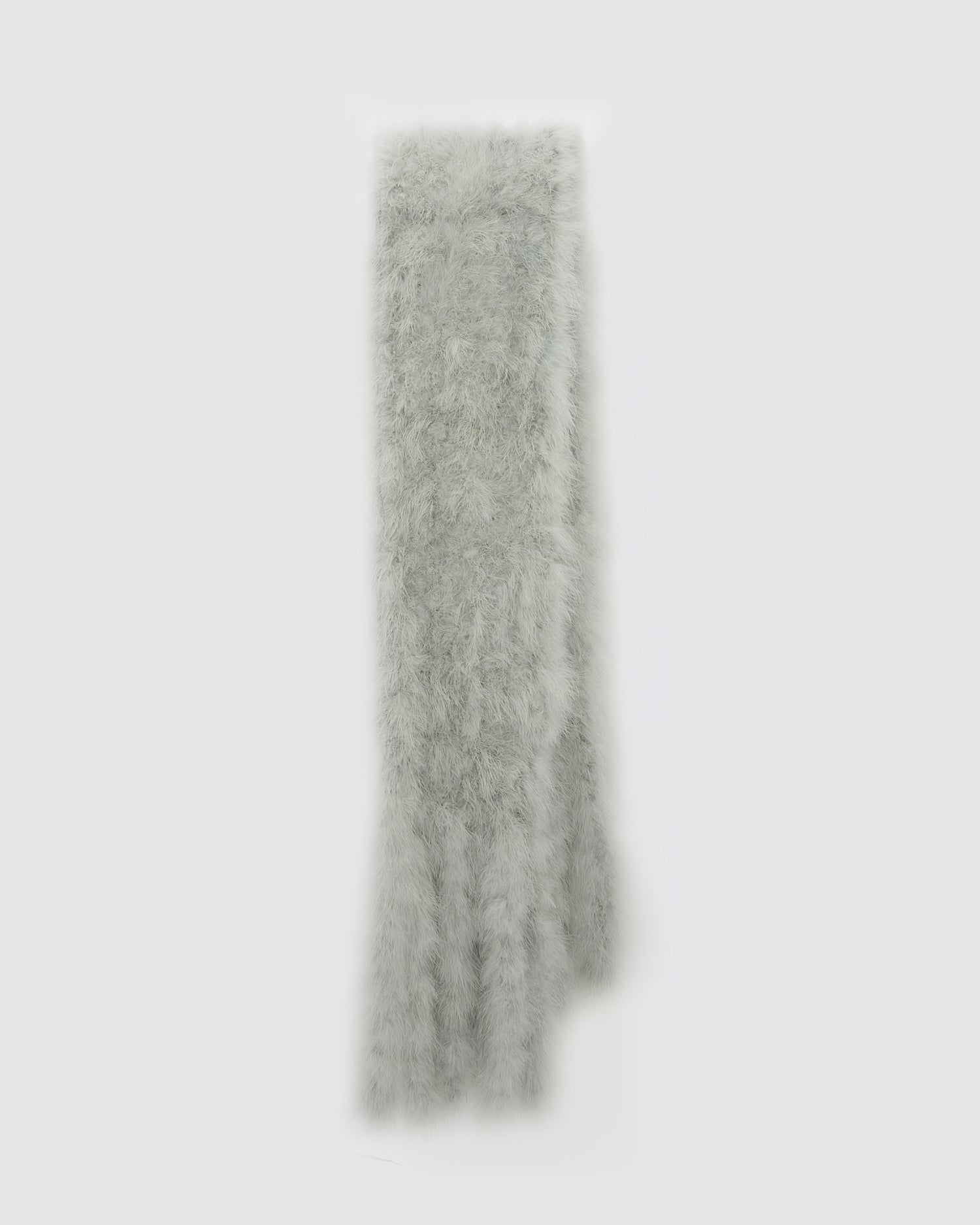 Maxi feather fringe scarf - Yves Salomon