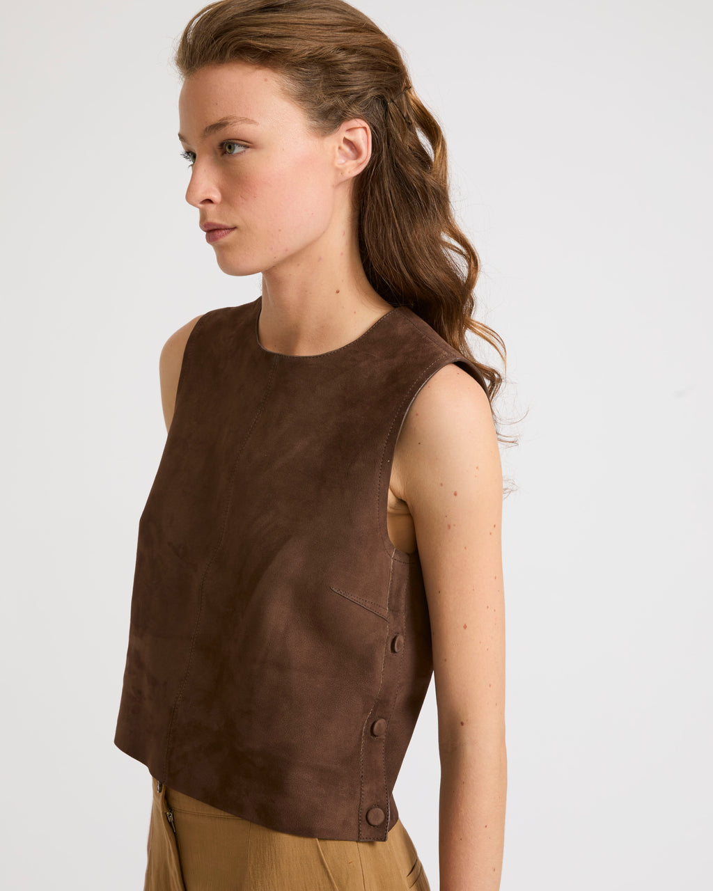 MM Leather SLV Top main image 1