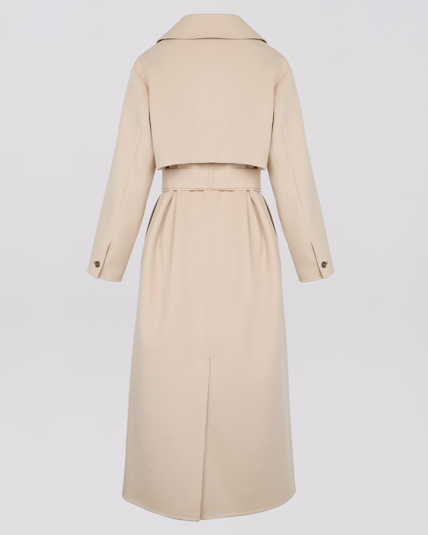 Double-sided wool-blend trench coat -Yves Salomon
