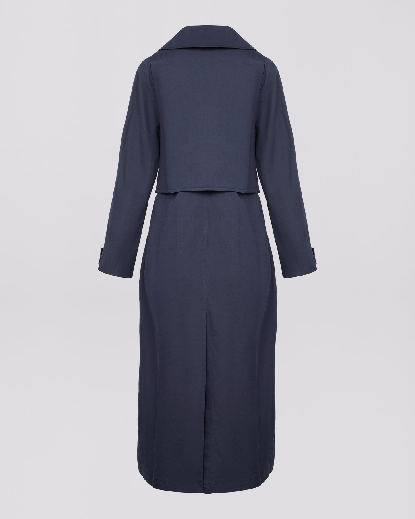 Cotton-linen fabric trench coat -Yves Salomon