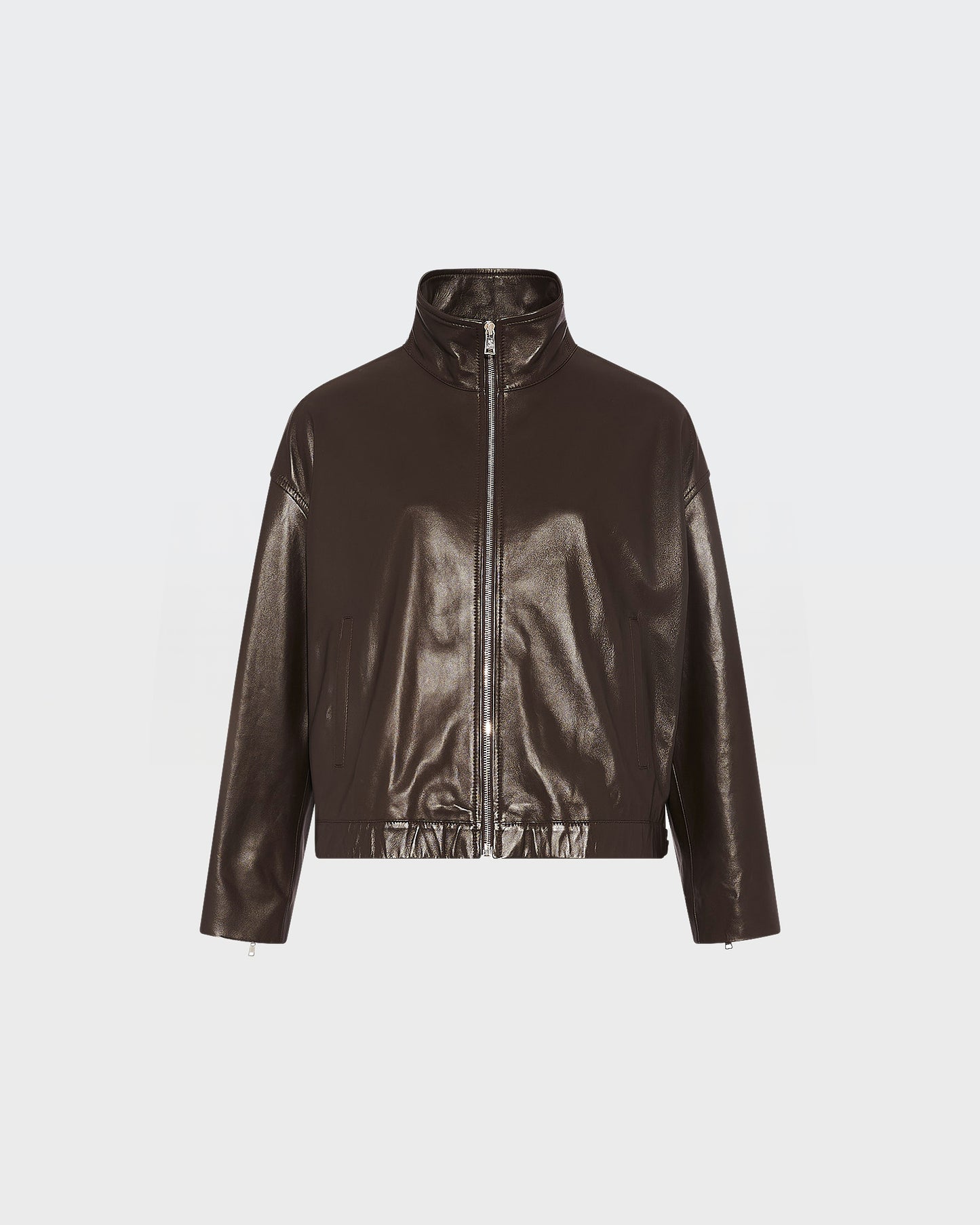 Lamb leather blouson