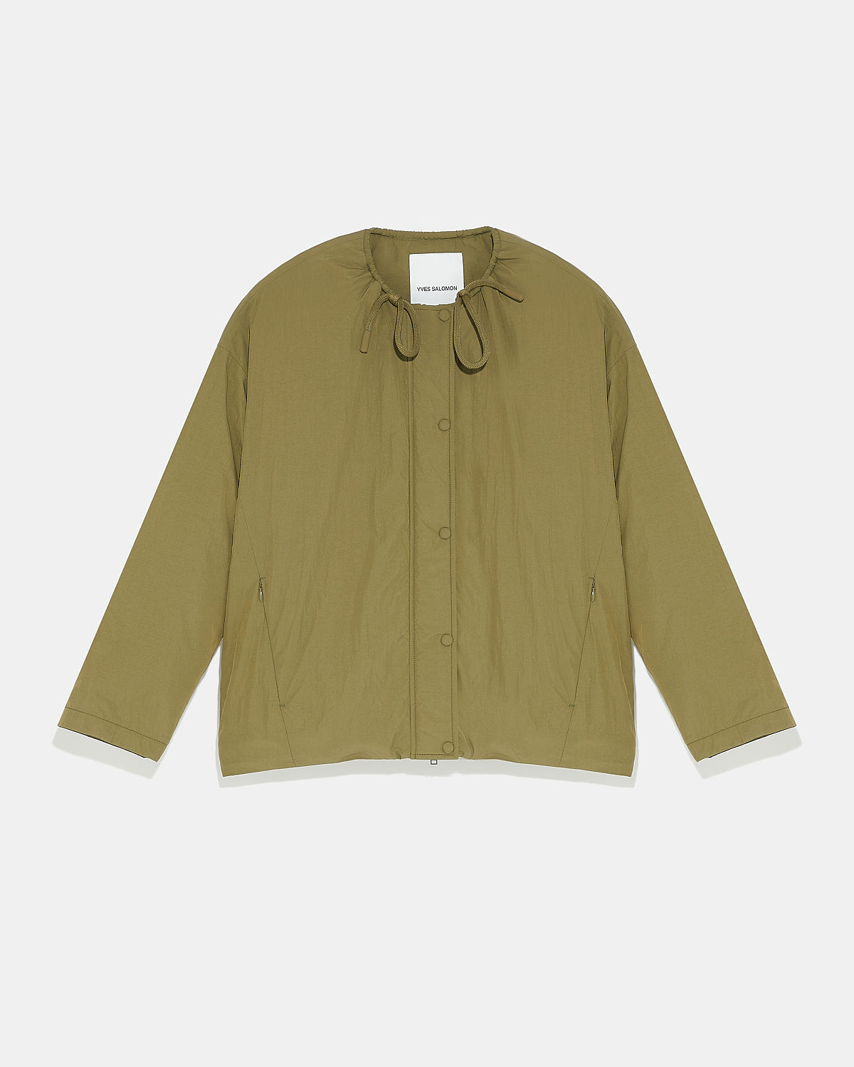 Short down jacket with drawstring neck -Yves Salomon