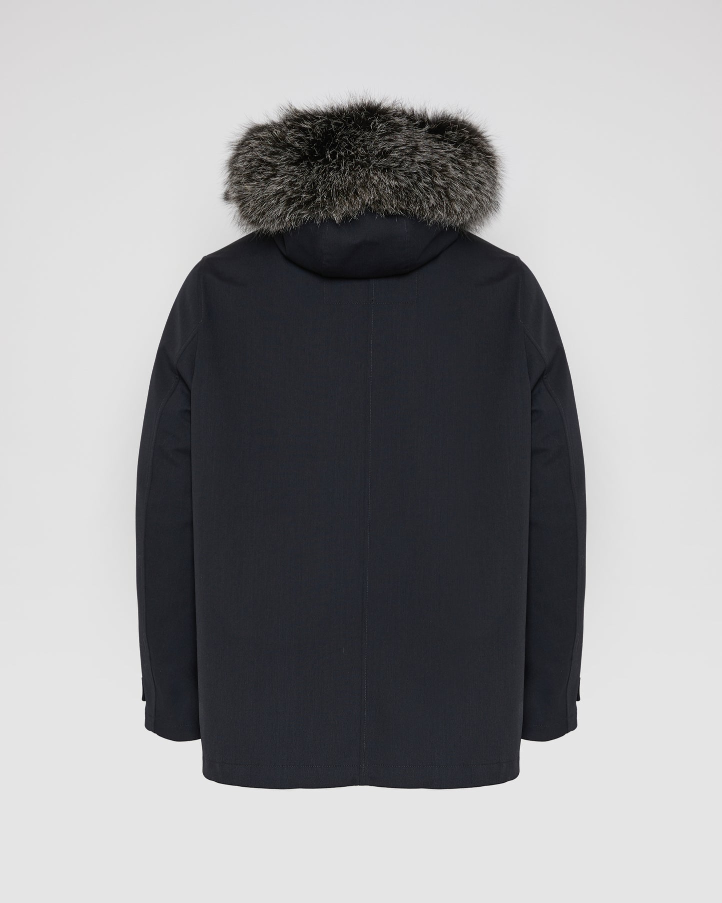 Short parka in technical wool and fox and rabbit fur - Yves Salomon