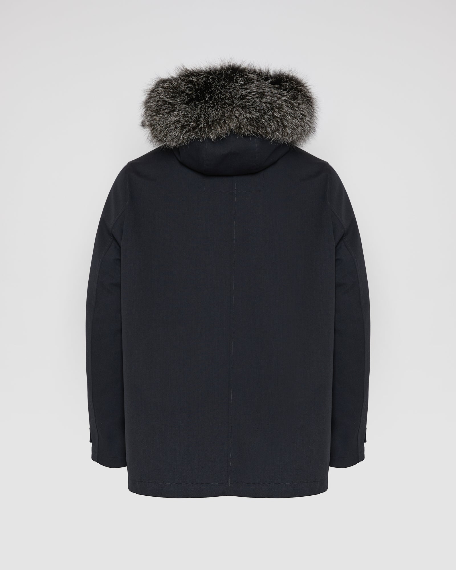 Short parka in technical wool and fox and rabbit fur - Yves Salomon