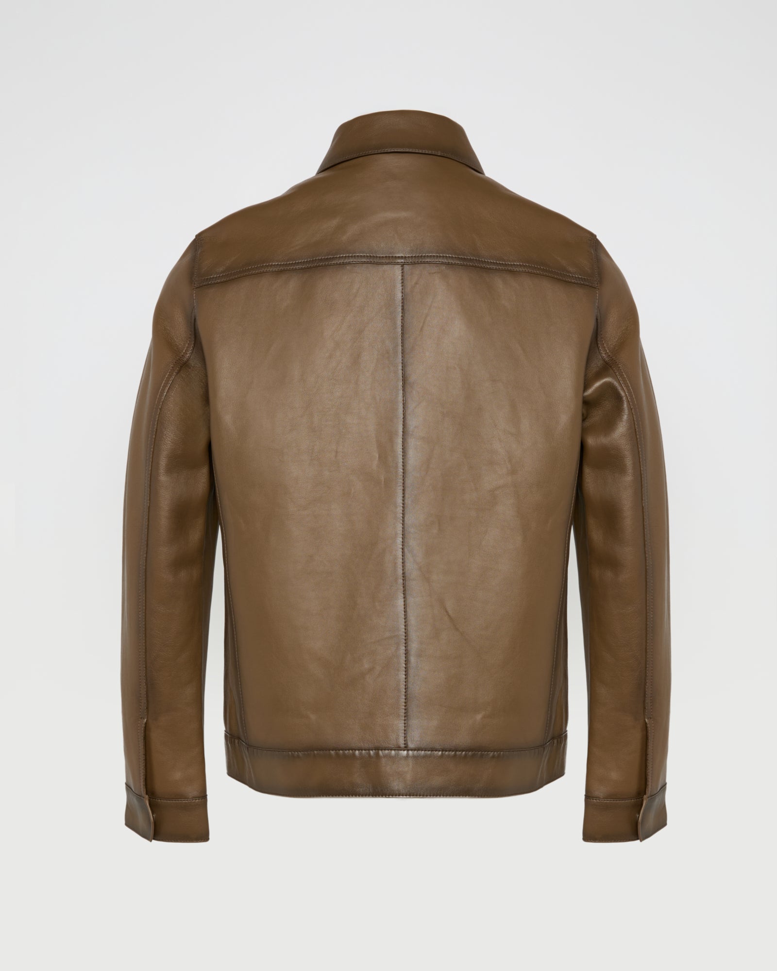Denim jacket style leather jacket -Yves Salomon