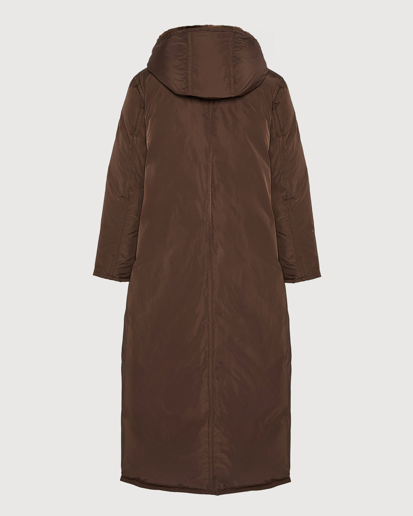 Long down jacket in technical fabric and mink fur - Yves Salomon