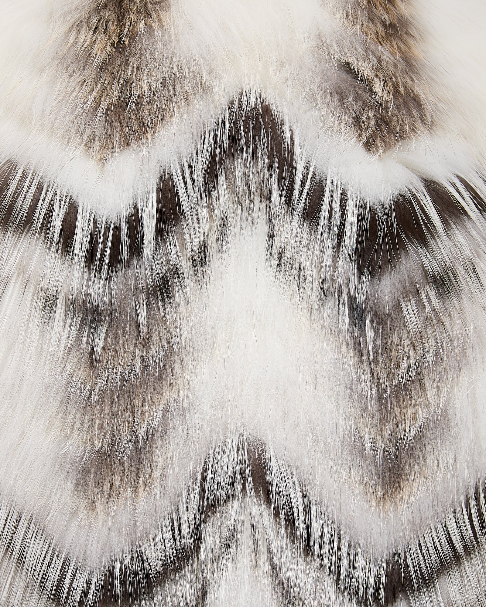 Belted cardigan in merino knit and fox fur - Yves Salomon