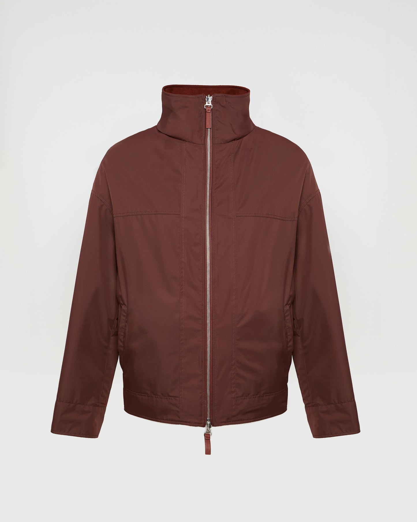 Reversible jacket in Loro Piana fabric & waterproof technical fabric