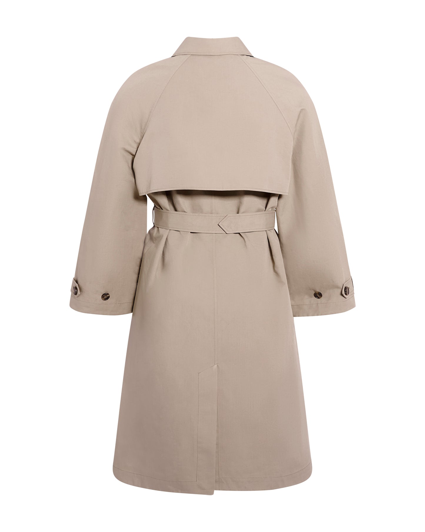 Two-tone double-sided cotton trench coat
