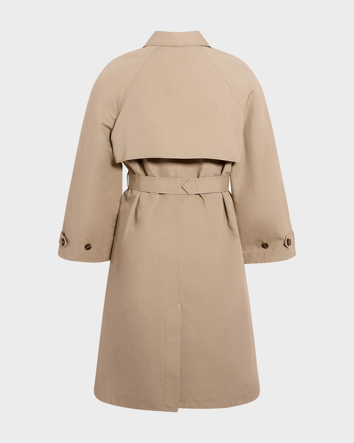 Two-tone double-sided cotton trench coat