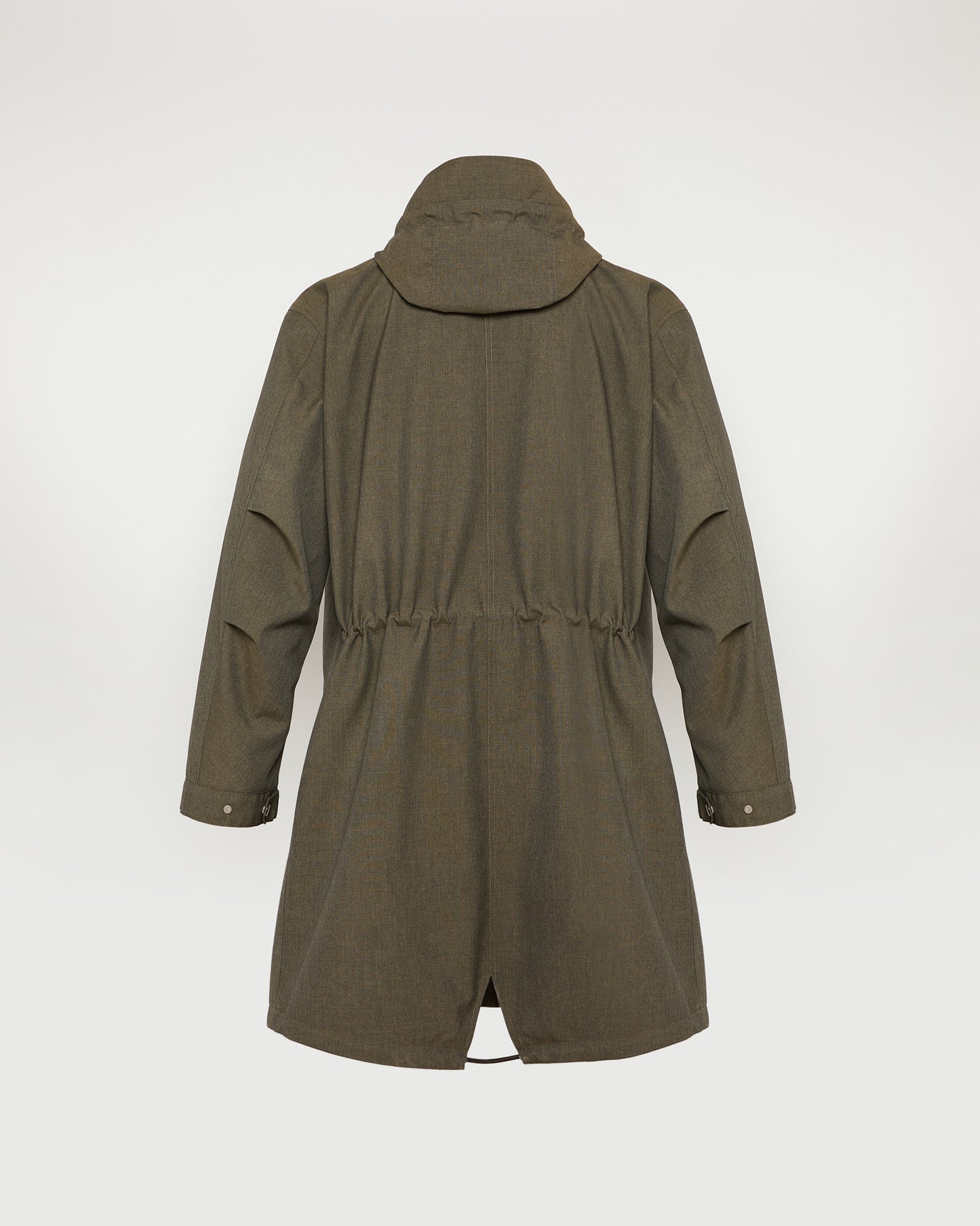 Pilot Parka in technical fabric with a cool wool look