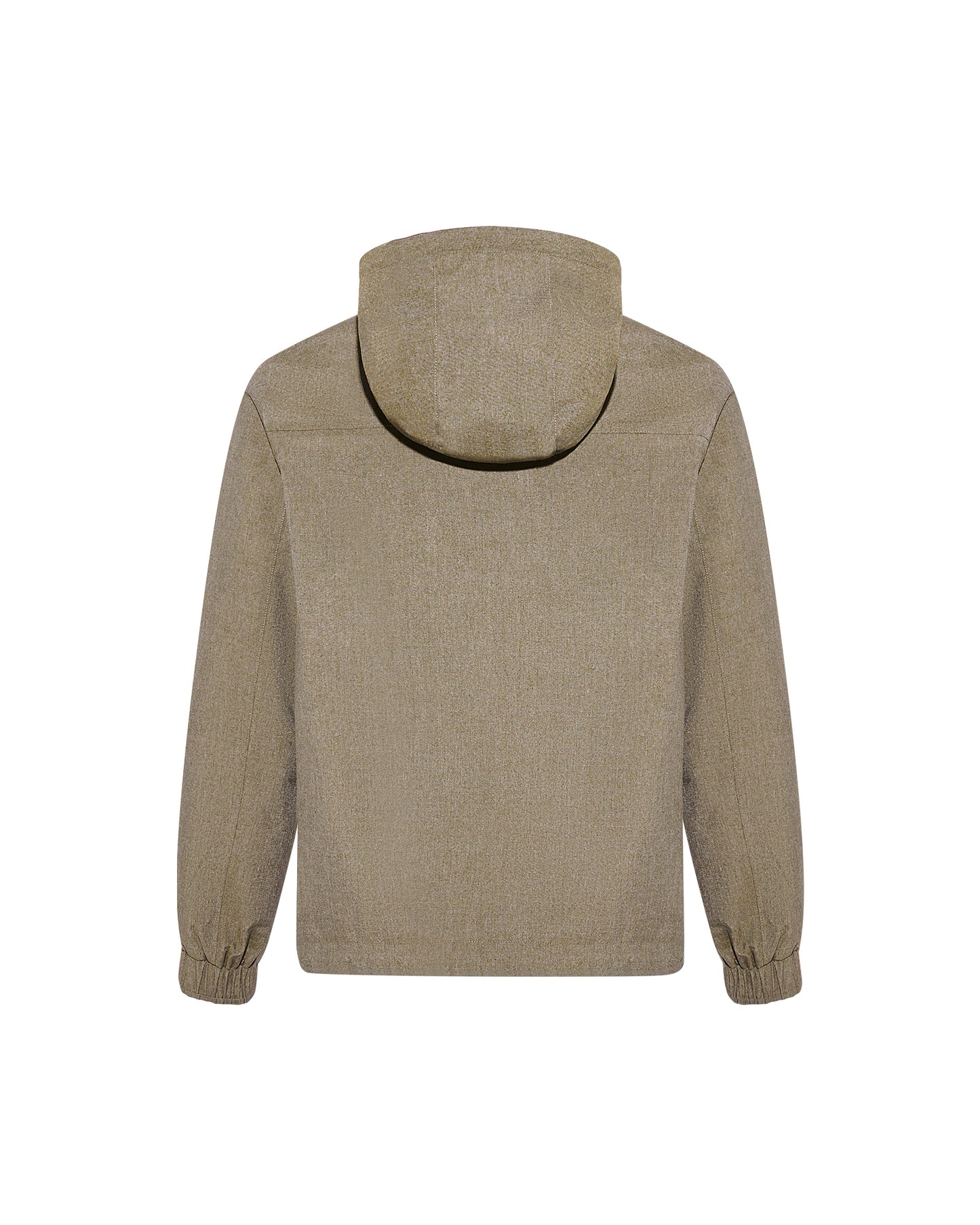 Hooded jacket in cool wool-look technical fabric