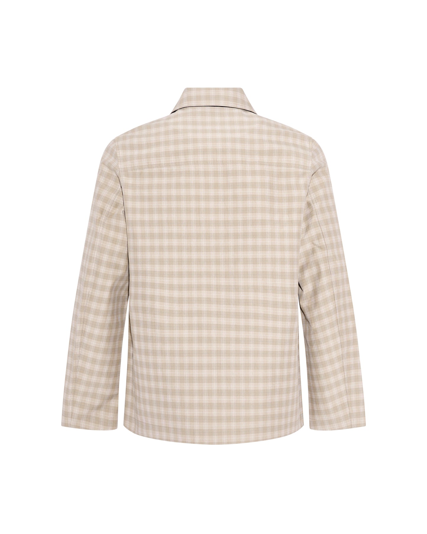 Double-sided checked cotton overshirt