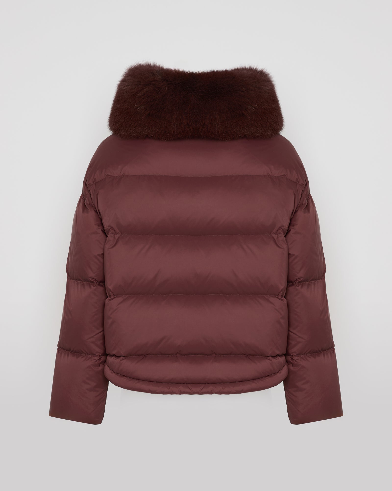 Short down jacket with fox trim - Yves Salomon